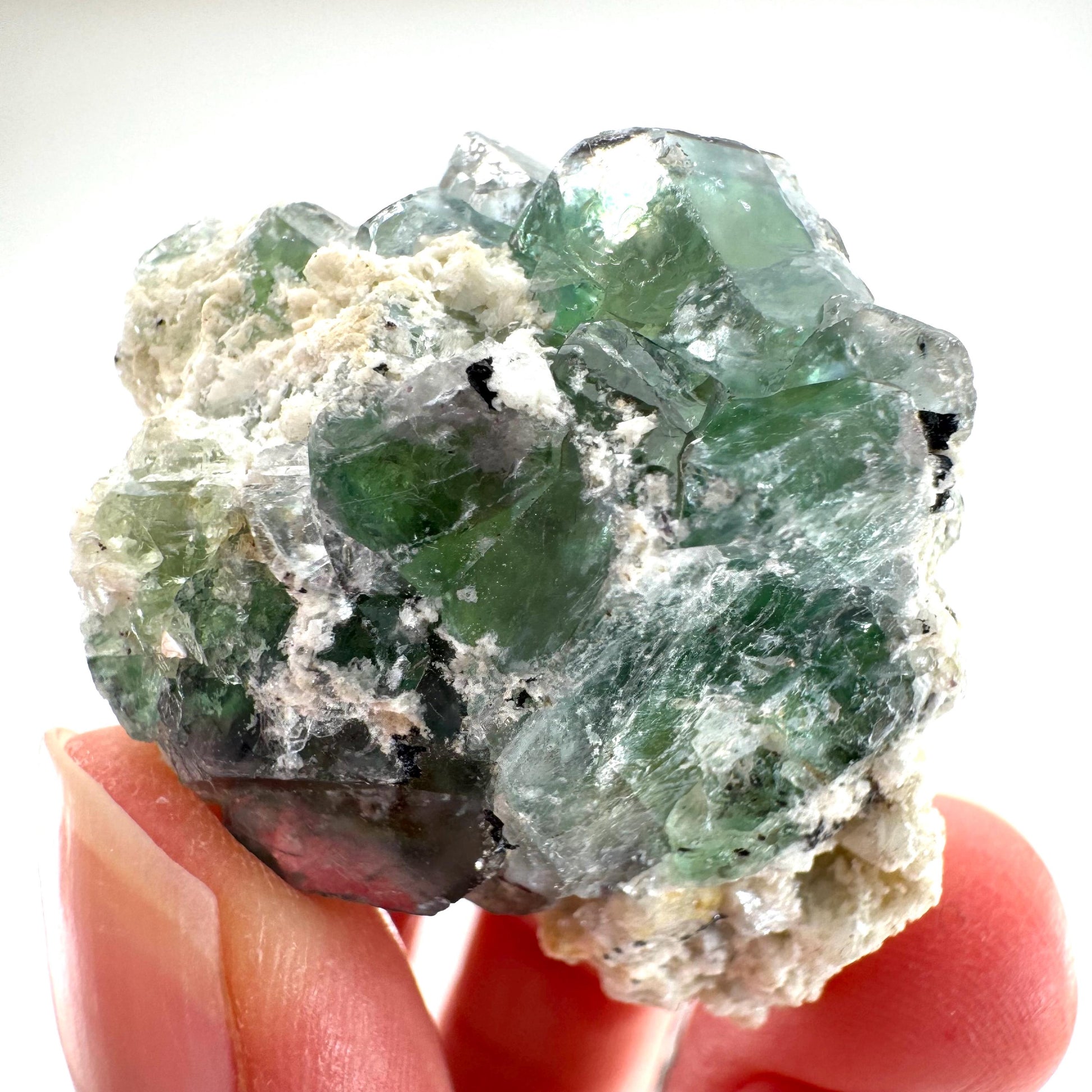 Fluorite (Erongo, Namibia) | fluorite cluster, green fluorite, fluorite, mineral specimen
