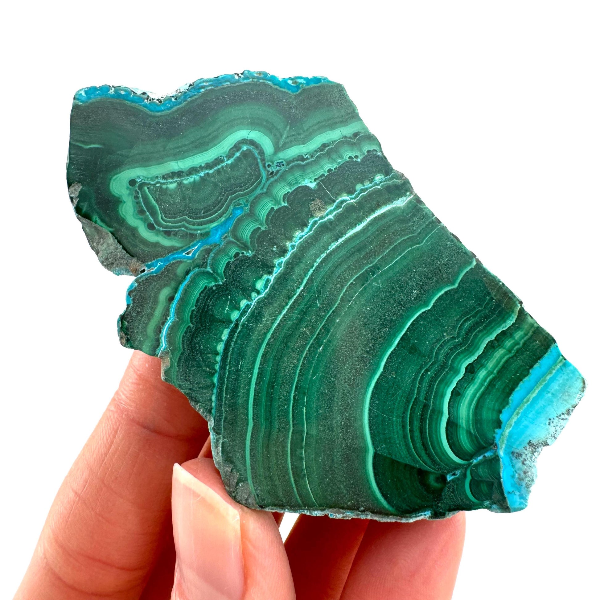 Malachite & Chrysocolla Slice (Congo), natural malachite, malachite slice, malachite slab, malacolla slice, polished malachite
