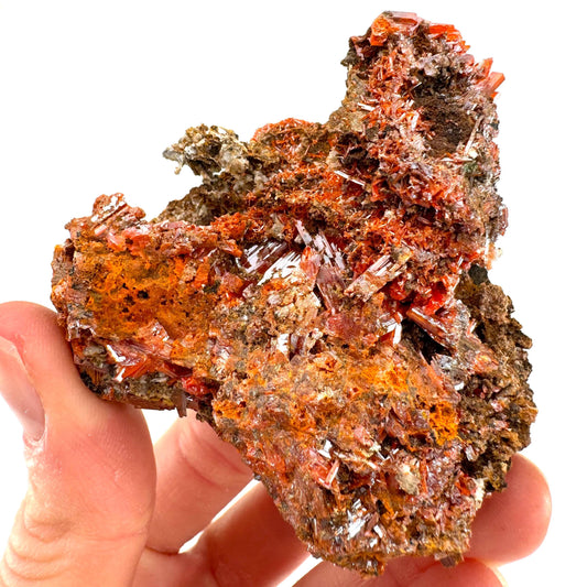 Crocoite Specimen (Australia), raw crocoite, crocoite crystal, orange crocoite, mineral specimen, rare minerals