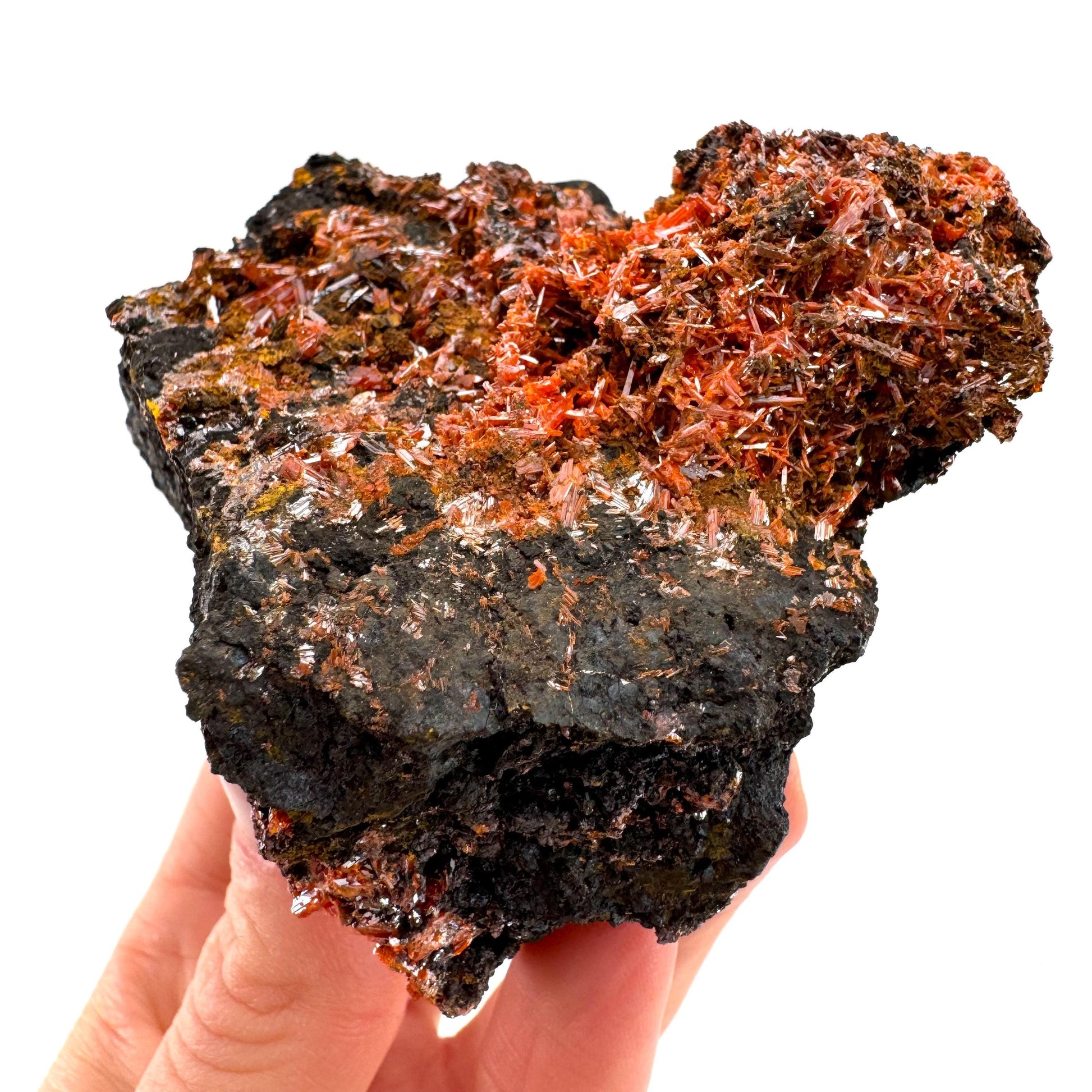 Crocoite Specimen (Australia), raw crocoite, crocoite crystal, orange crocoite, mineral specimen, rare minerals