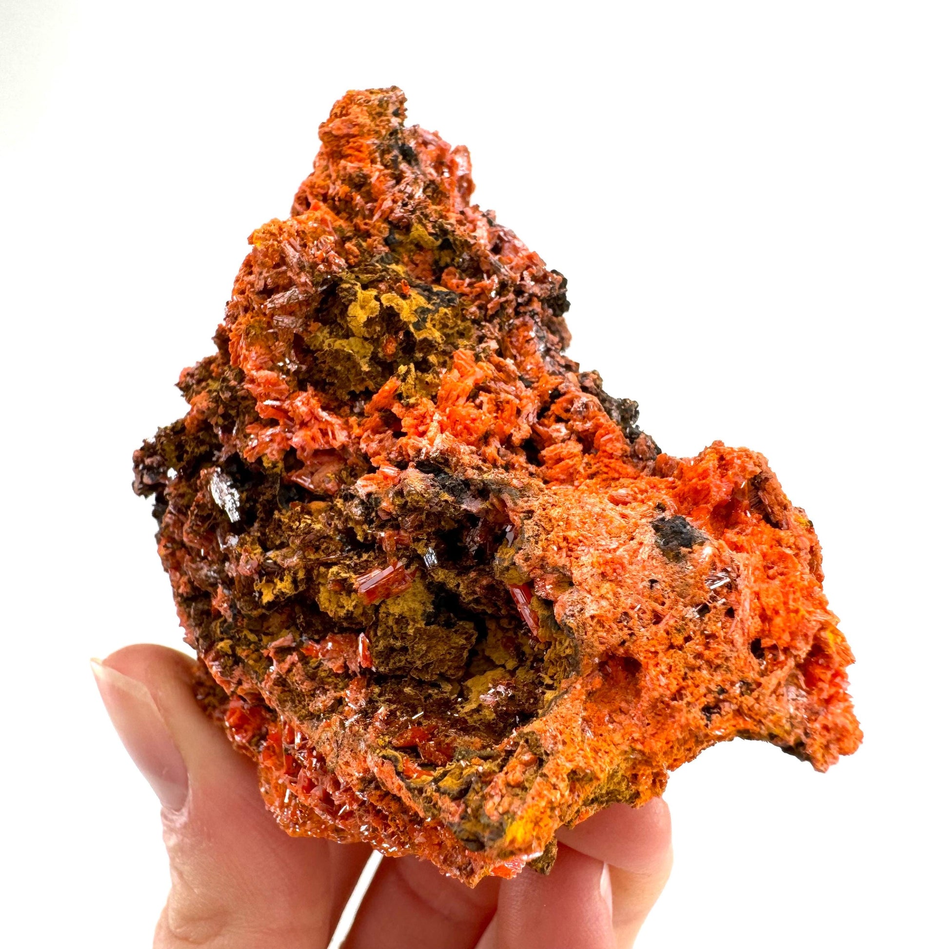 Crocoite Specimen (Australia), raw crocoite, crocoite crystal, orange crocoite, mineral specimen, rare minerals