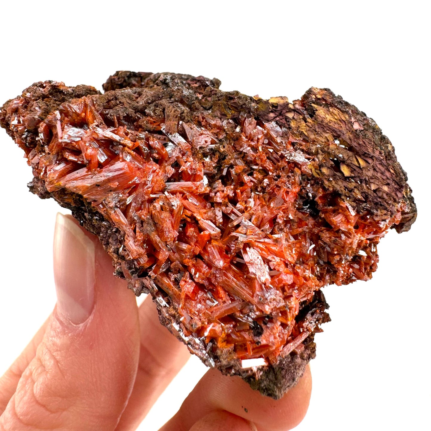 Crocoite Specimen (Australia), raw crocoite, crocoite crystal, orange crocoite, mineral specimen, rare minerals
