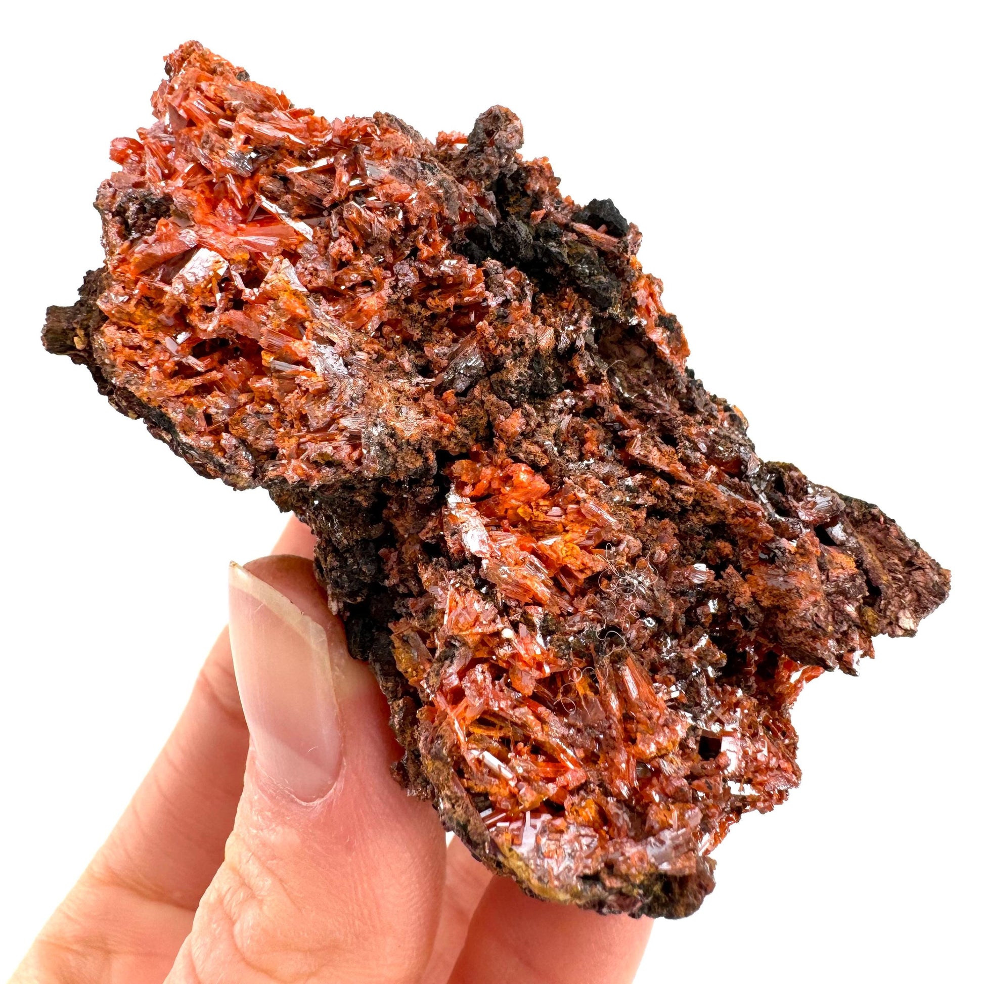 Crocoite Specimen (Australia), raw crocoite, crocoite crystal, orange crocoite, mineral specimen, rare minerals