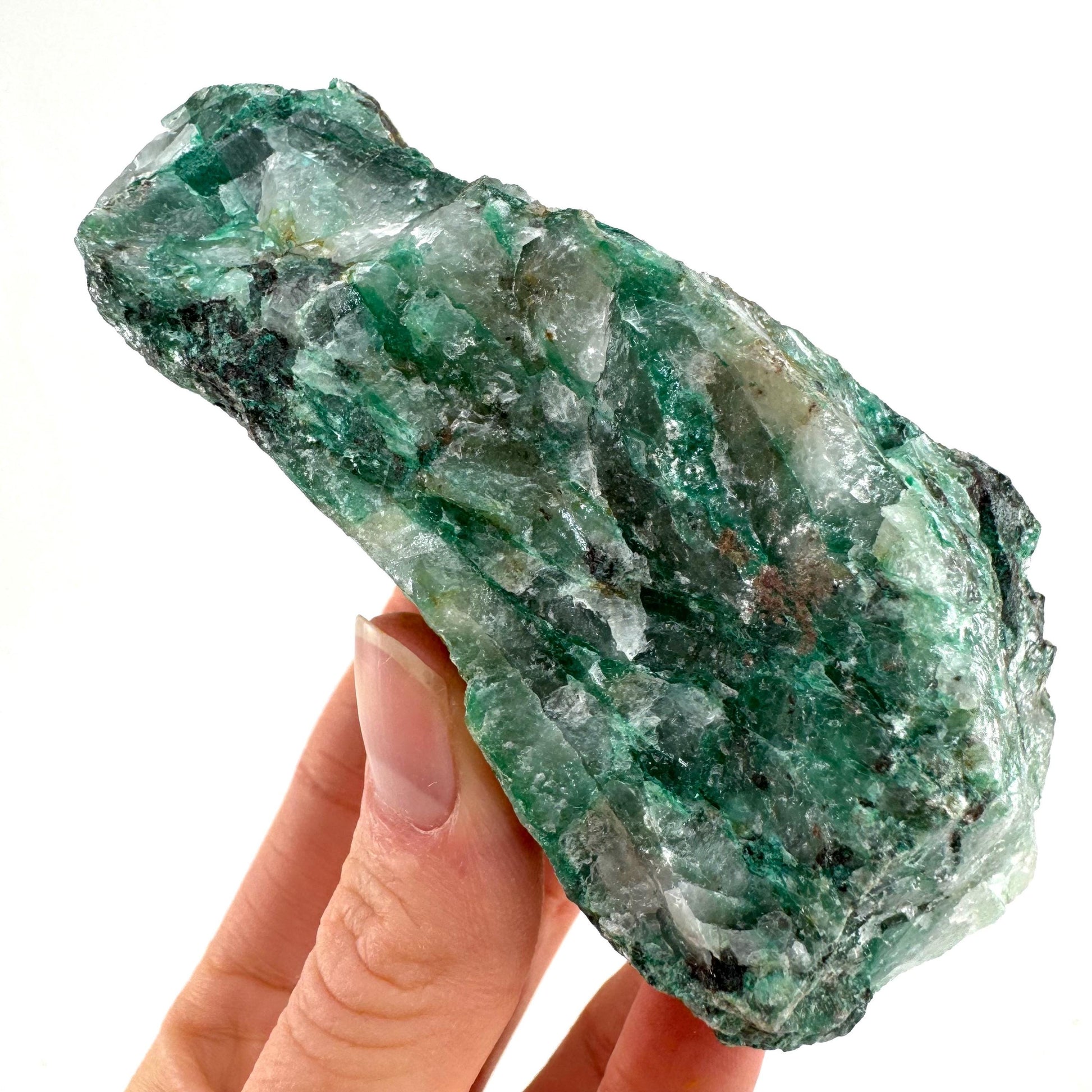 Ajoite in Quartz Specimen, raw ajoite, raw crystals, mineral specimen