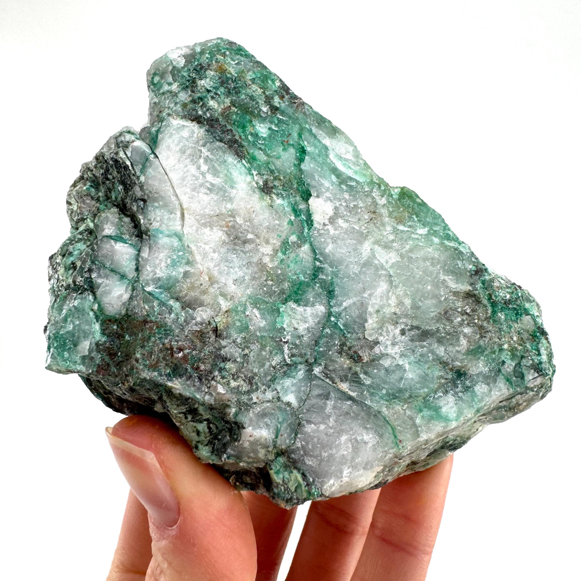 Ajoite in Quartz Specimen, raw ajoite, raw crystals, mineral specimen