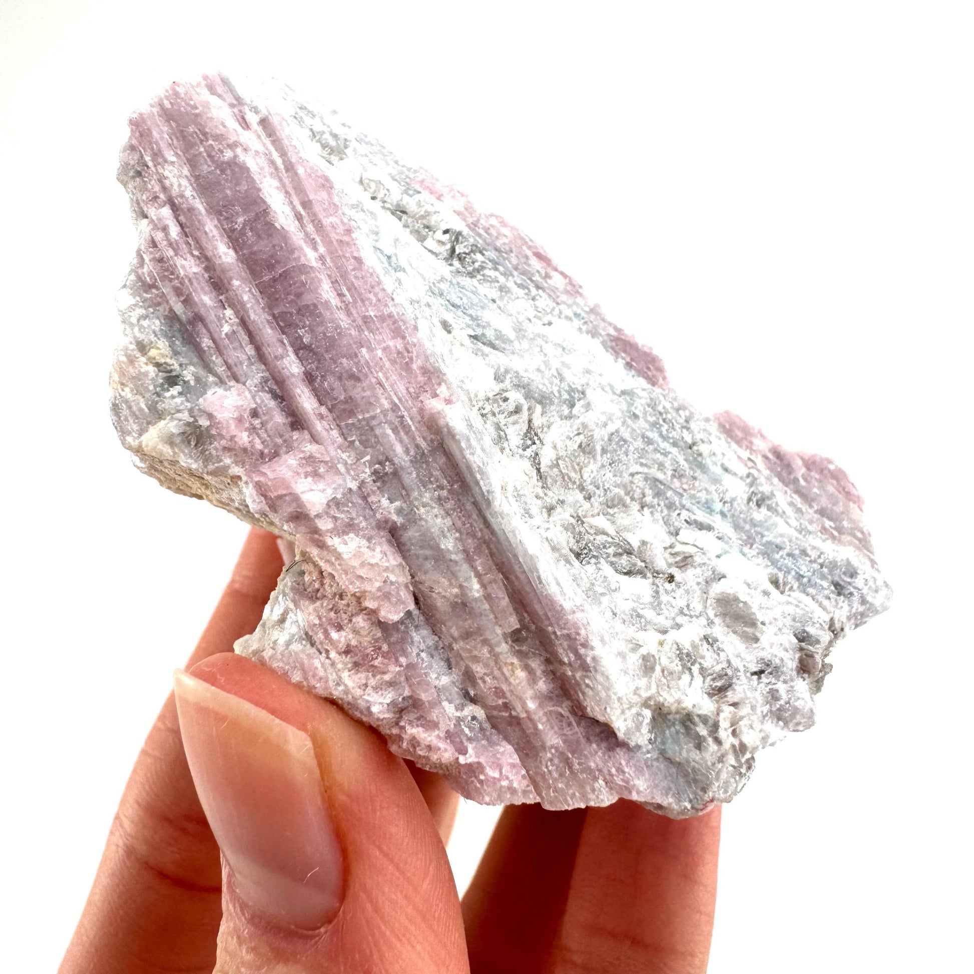 Pink Tourmaline with Lepidolite in Quartz (Namibia), raw tourmaline, rubellite, pink tourmaline, raw lepidolite