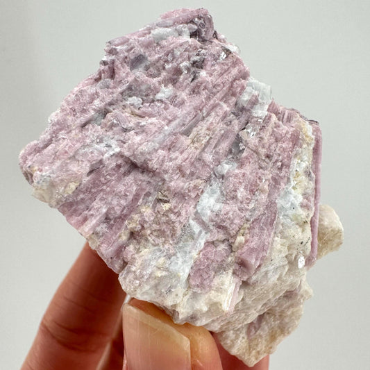 Pink Tourmaline in Quartz (Namibia), raw tourmaline, rubellite, pink tourmaline