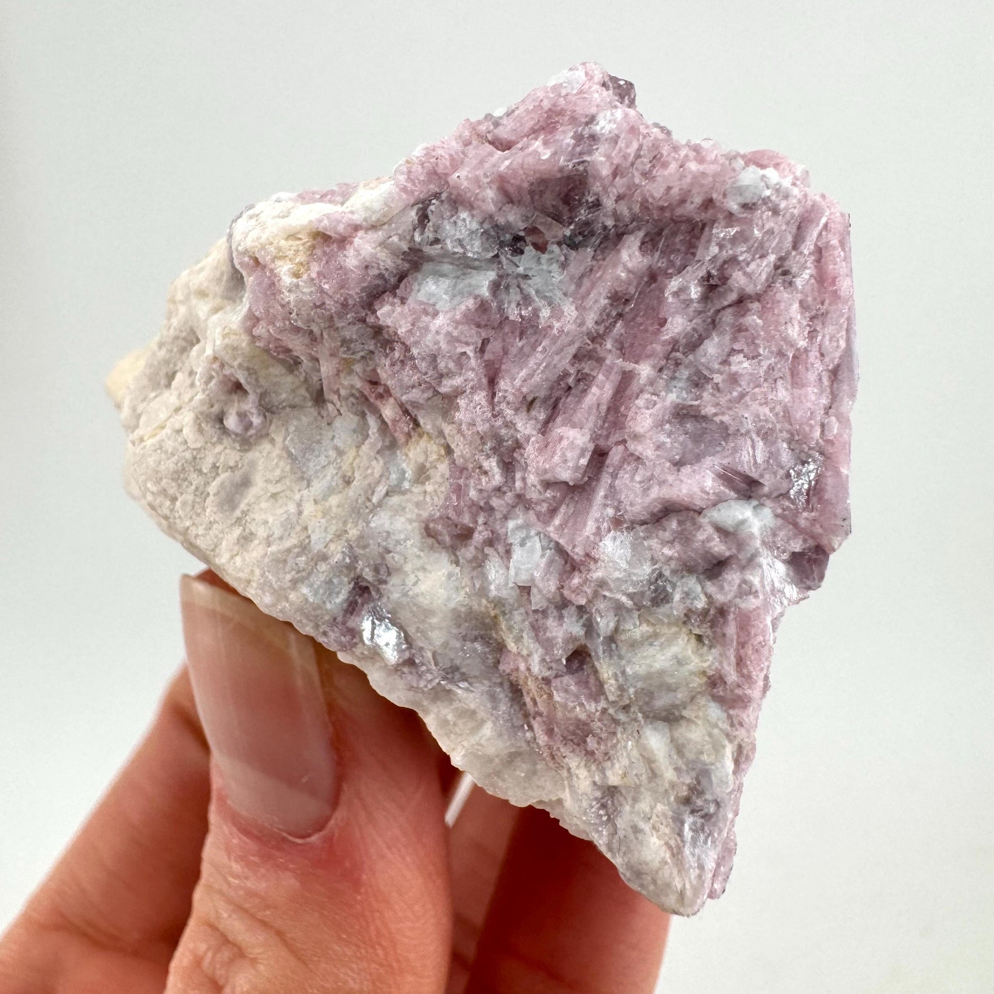 Pink Tourmaline in Quartz (Namibia), raw tourmaline, rubellite, pink tourmaline