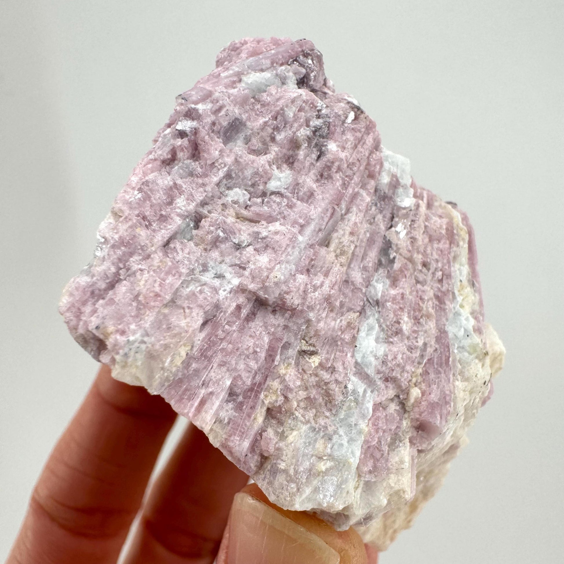 Pink Tourmaline in Quartz (Namibia), raw tourmaline, rubellite, pink tourmaline