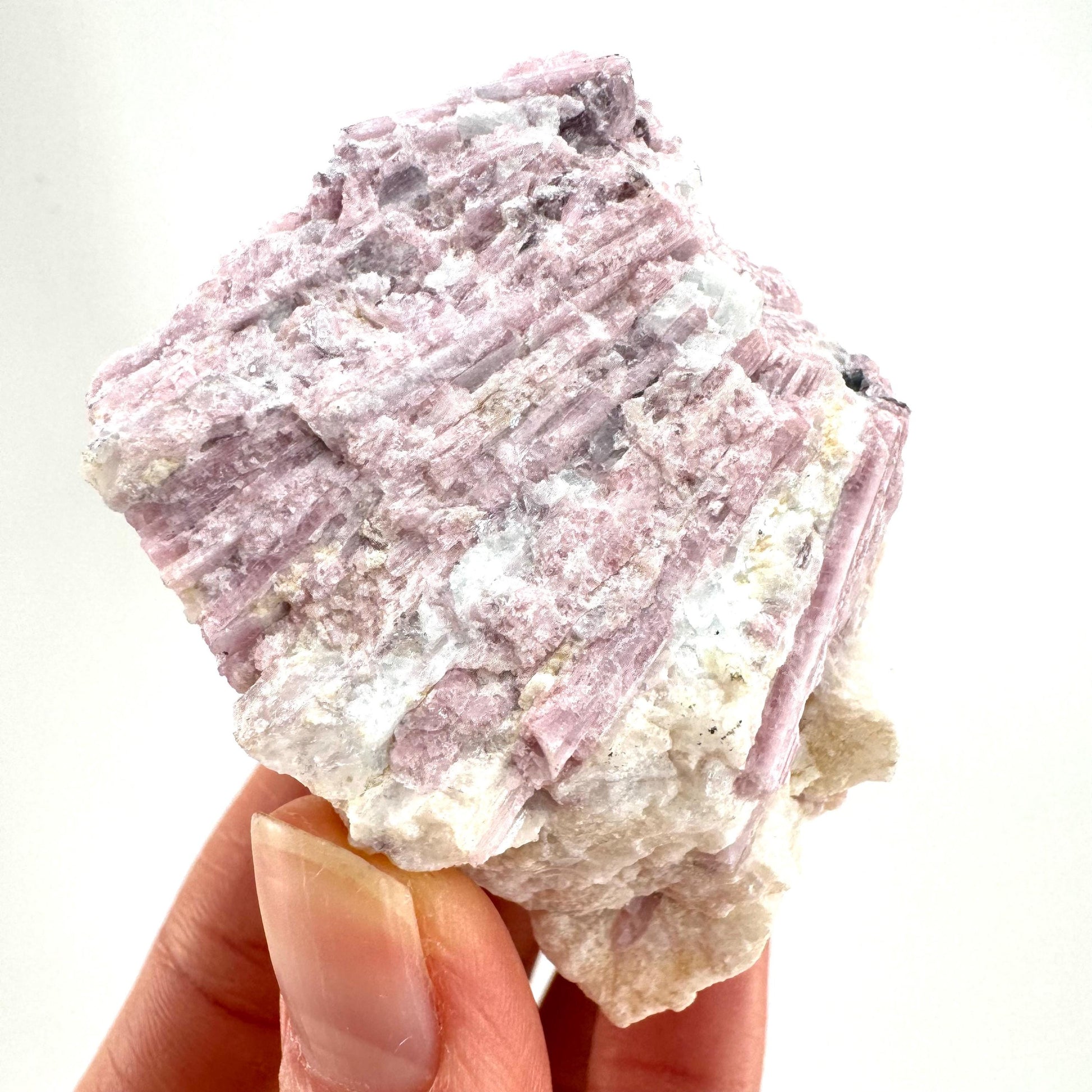 Pink Tourmaline in Quartz (Namibia), raw tourmaline, rubellite, pink tourmaline