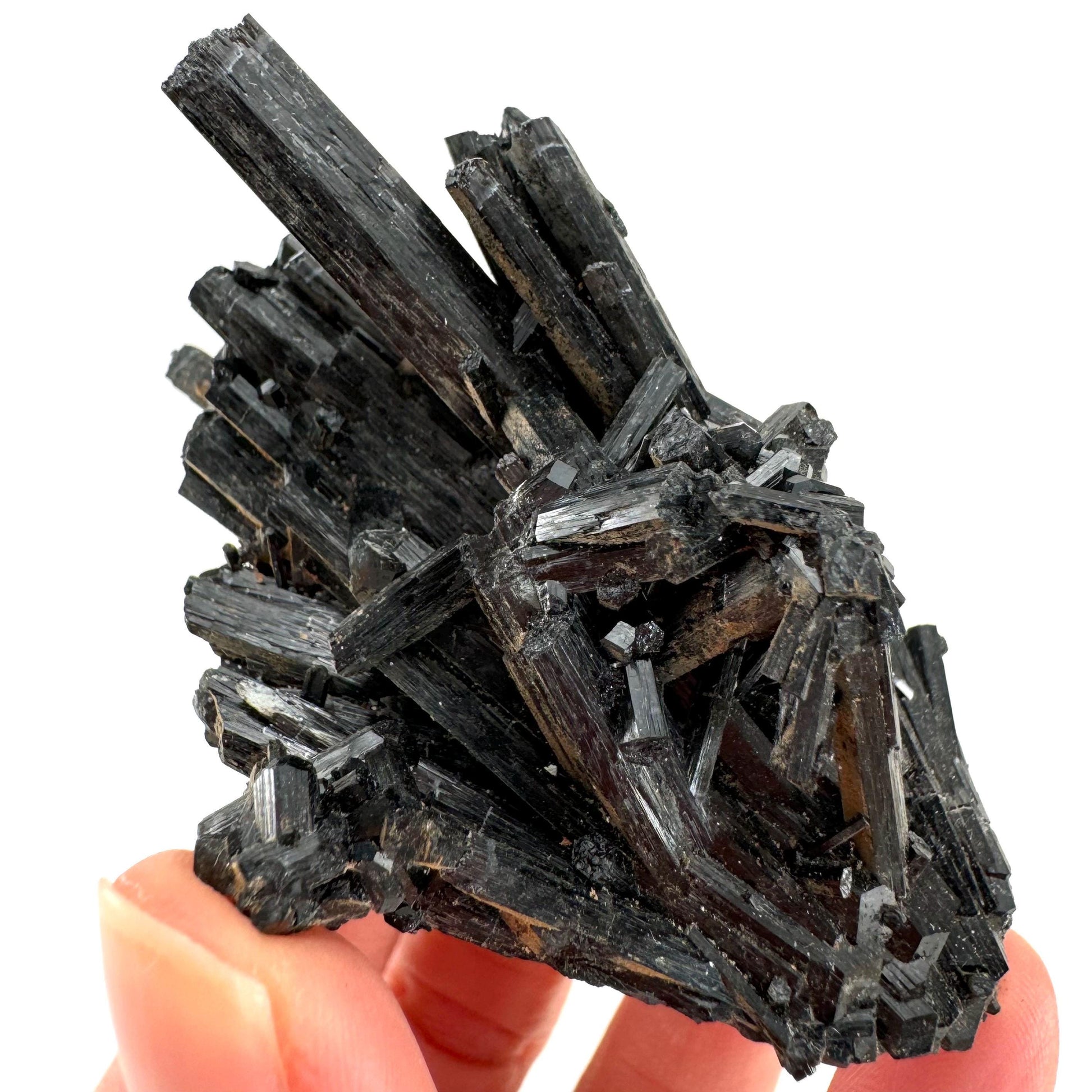 Black tourmaline cluster (Namibia), high grade black tourmaline, tourmaline crystal, black schorl