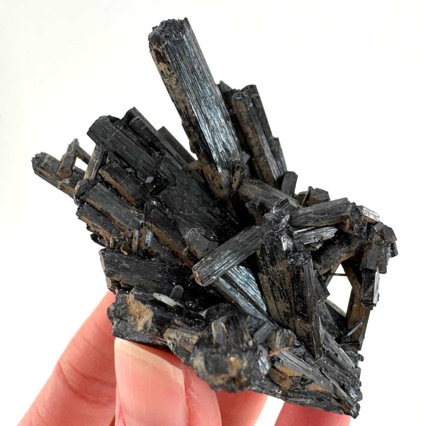 Black tourmaline cluster (Namibia), high grade black tourmaline, tourmaline crystal, black schorl