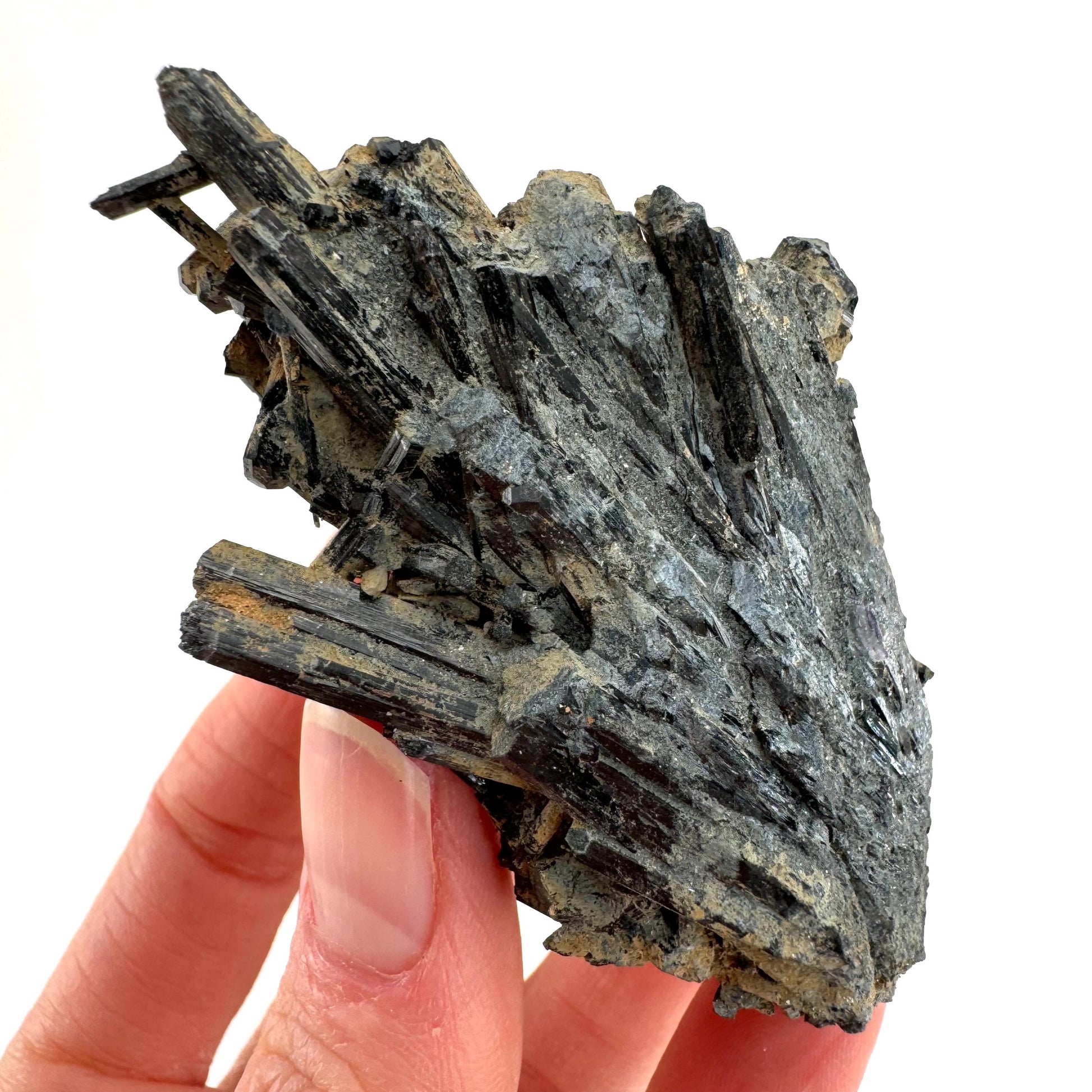 Black tourmaline cluster (Namibia), high grade black tourmaline, tourmaline crystal, black schorl