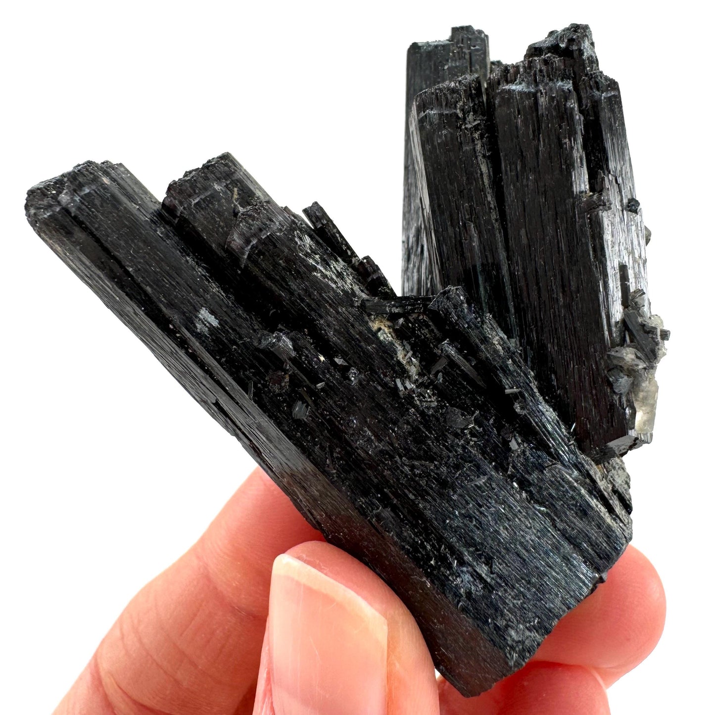 Black tourmaline cluster (Namibia), high grade black tourmaline, tourmaline crystal, black schorl