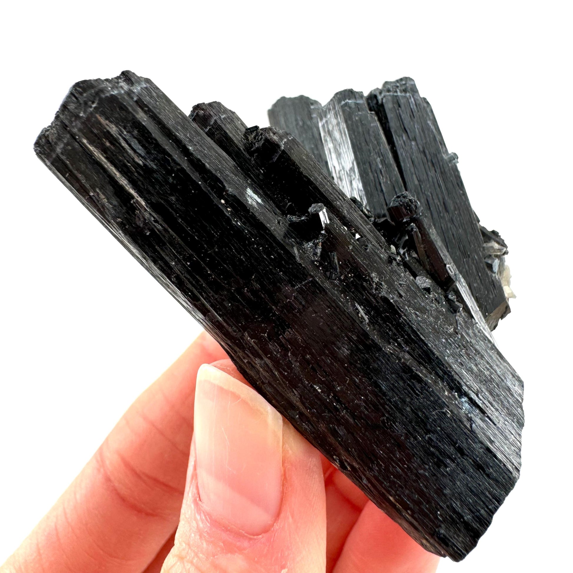 Black tourmaline cluster (Namibia), high grade black tourmaline, tourmaline crystal, black schorl