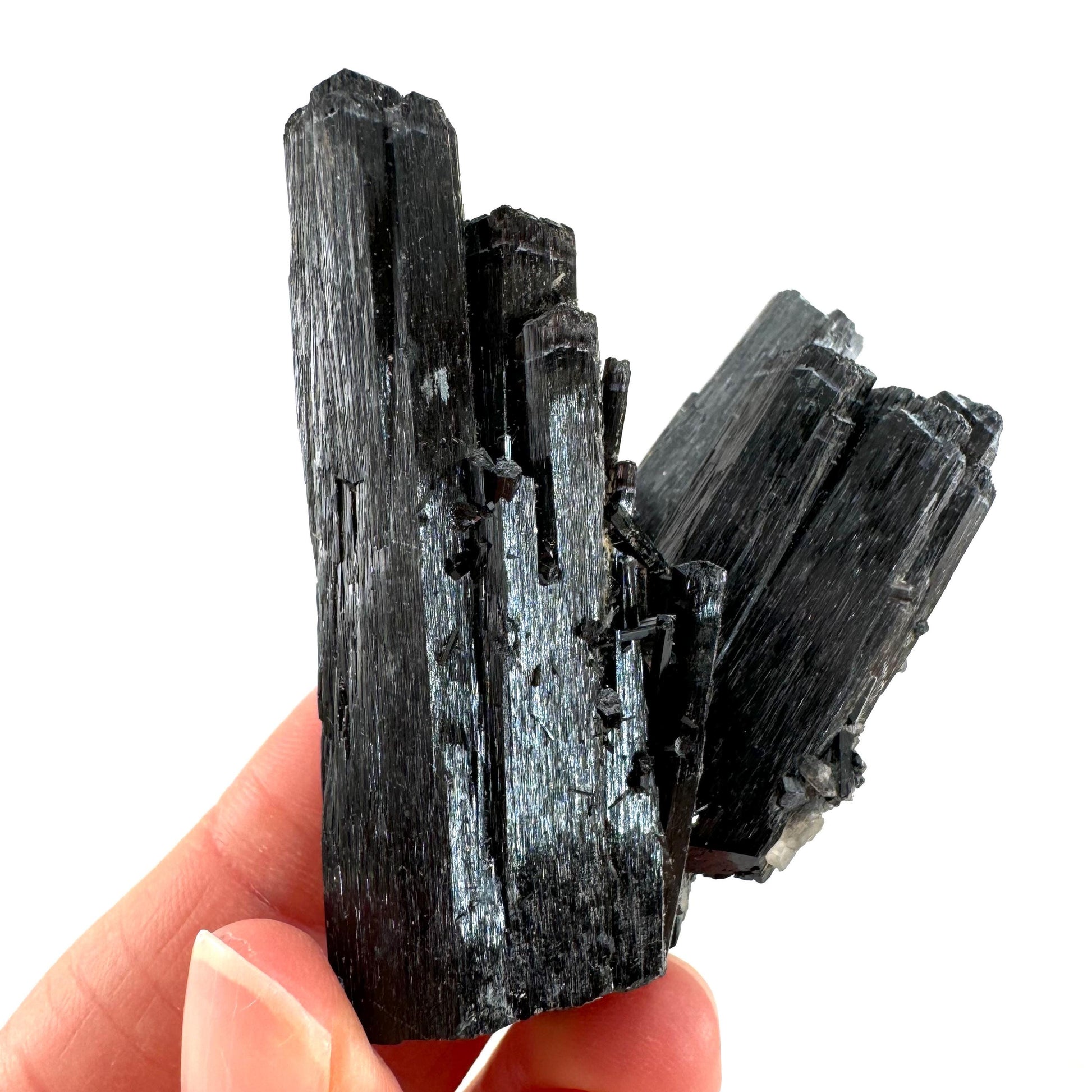 Black tourmaline cluster (Namibia), high grade black tourmaline, tourmaline crystal, black schorl