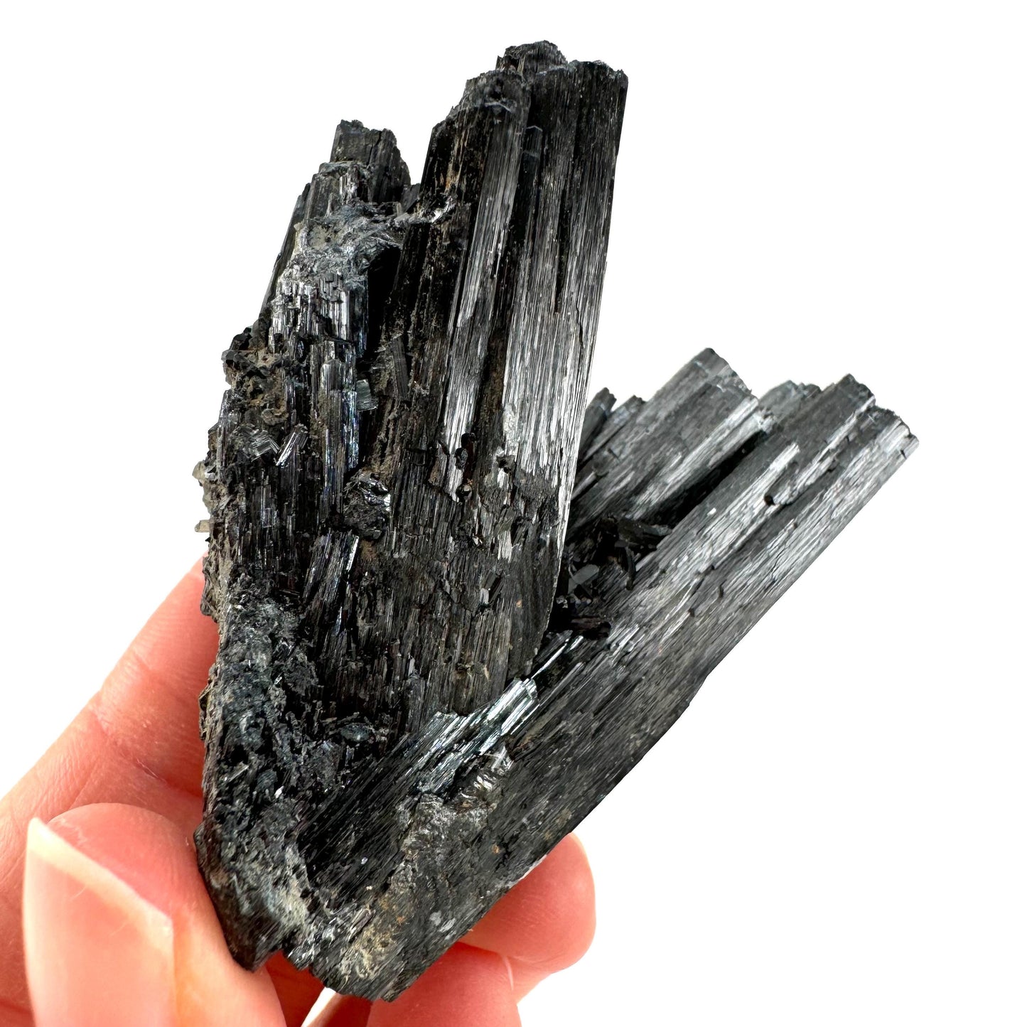 Black tourmaline cluster (Namibia), high grade black tourmaline, tourmaline crystal, black schorl