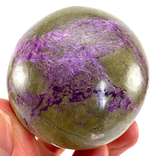 Stichtite Sphere, purple stichtite, polished Stichtite, mineral specimen, stichtite with serpentine, atlantisite