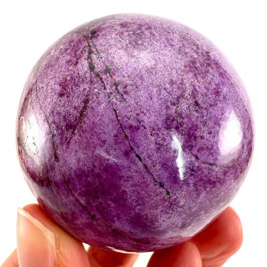 Stichtite Sphere, purple stichtite, polished Stichtite, mineral specimen, stichtite with serpentine, atlantisite