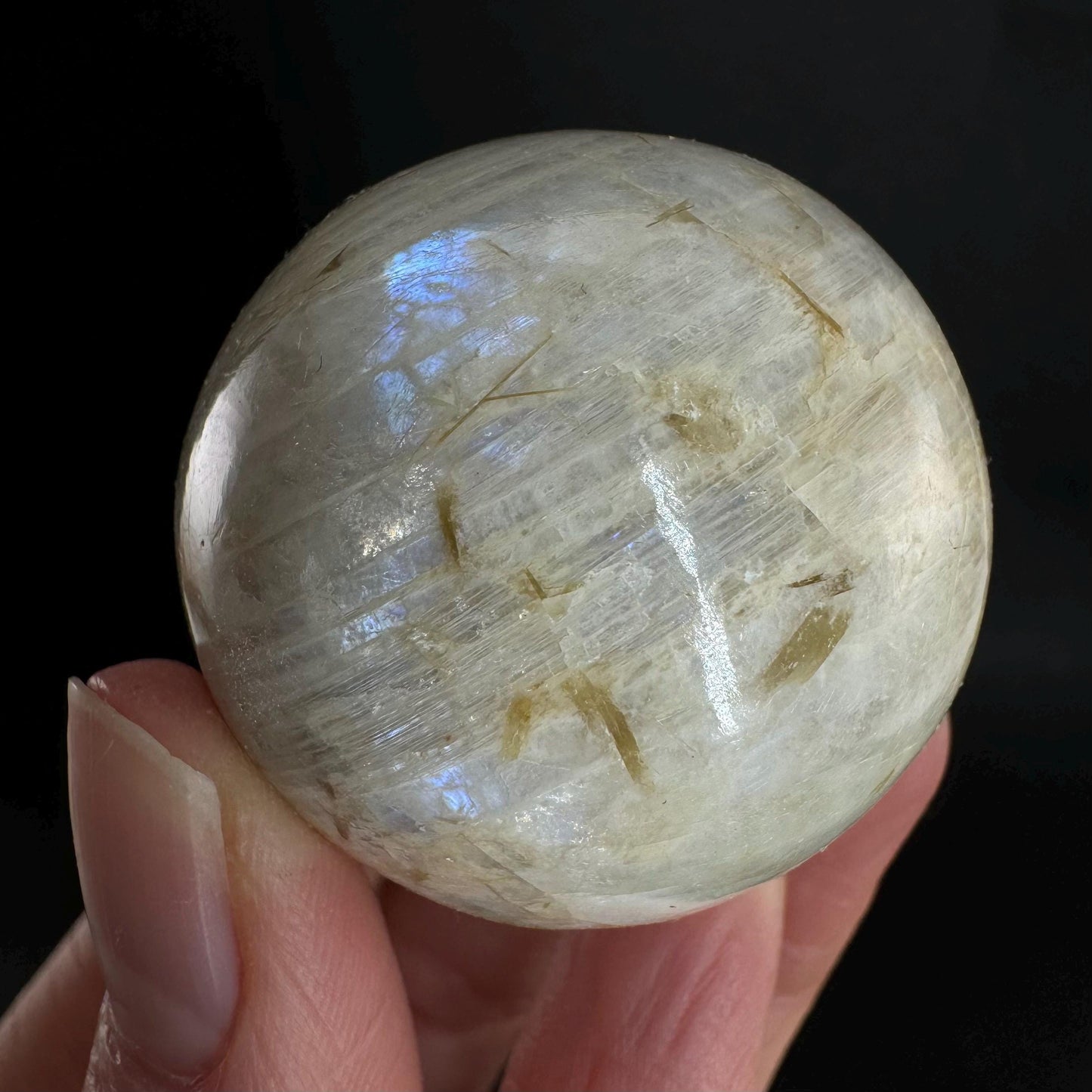 Moonstone Sphere, rainbow moonstone, crystal ball, crystal sphere, blue moonstone, feldspar