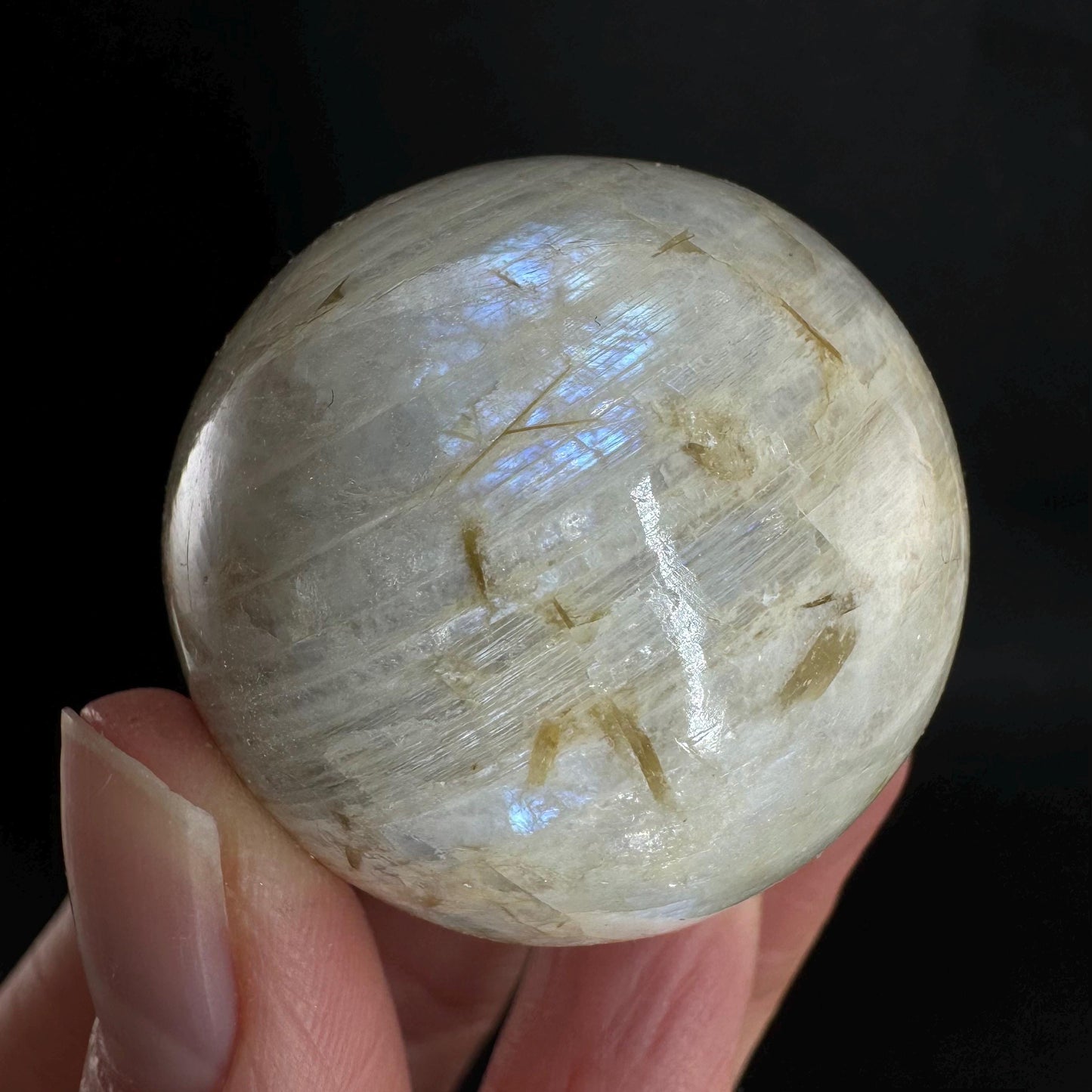 Moonstone Sphere, rainbow moonstone, crystal ball, crystal sphere, blue moonstone, feldspar