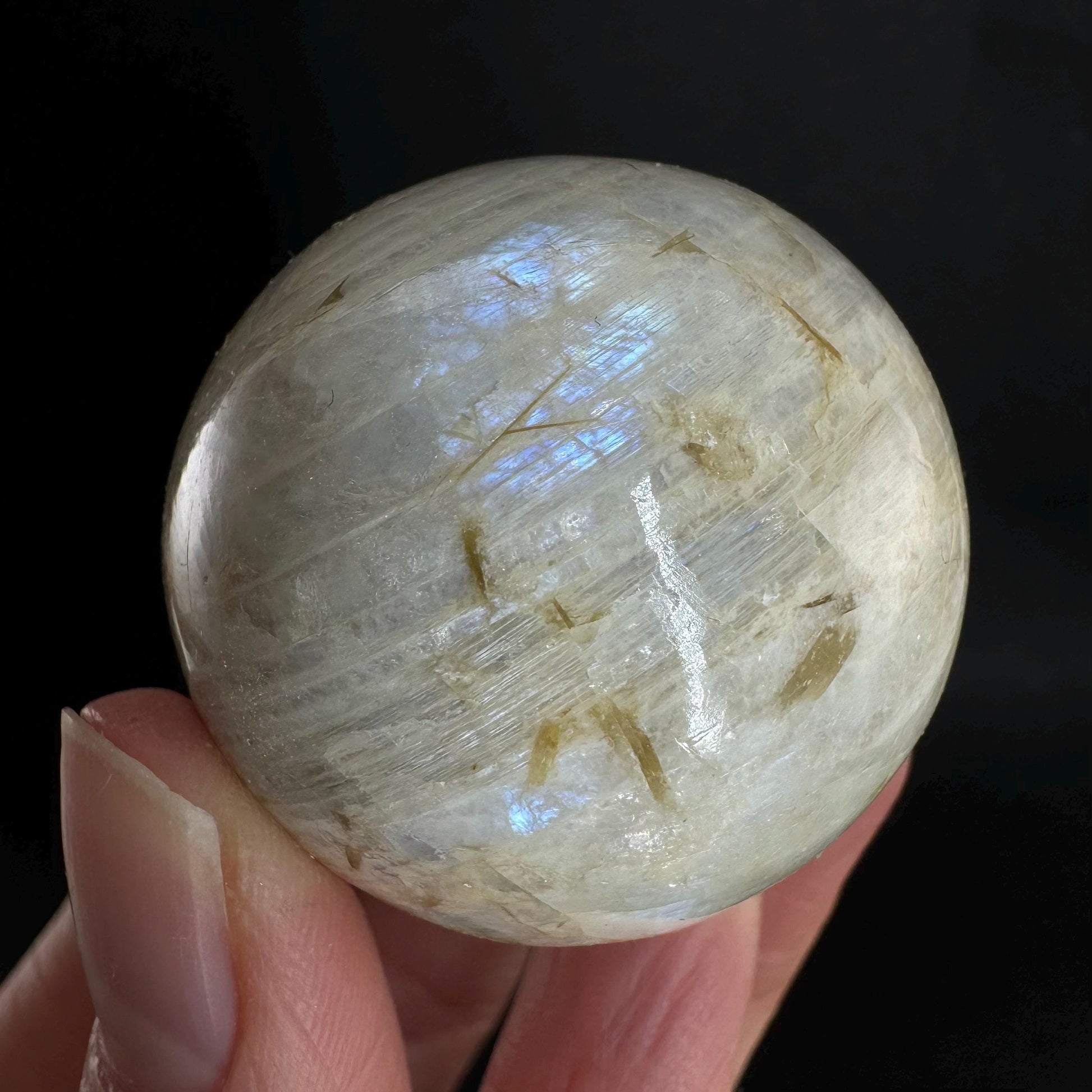 Moonstone Sphere, rainbow moonstone, crystal ball, crystal sphere, blue moonstone, feldspar