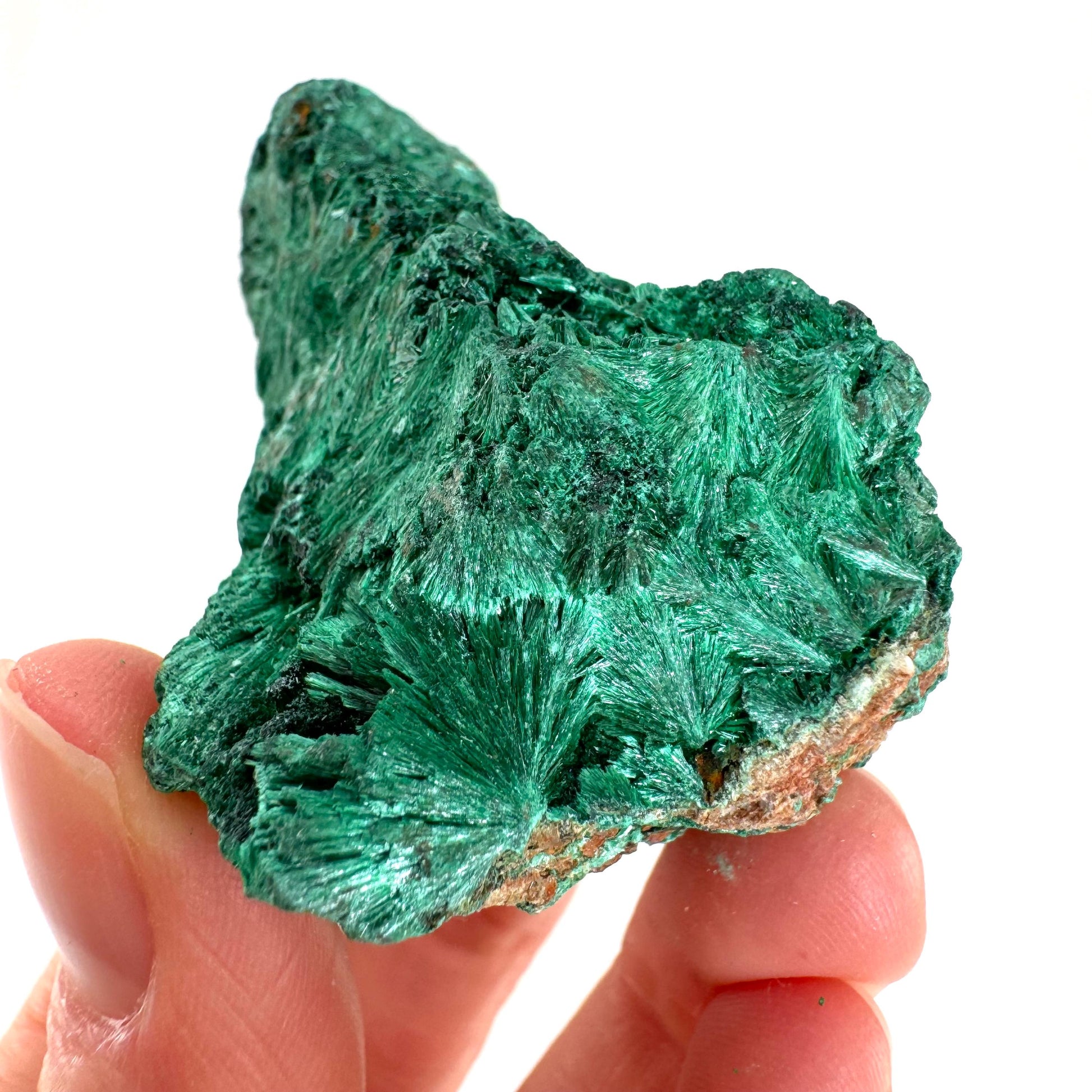Fibrous Velvet Malachite Specimen (Congo), natural malachite, velvet malachite, malachite crystal