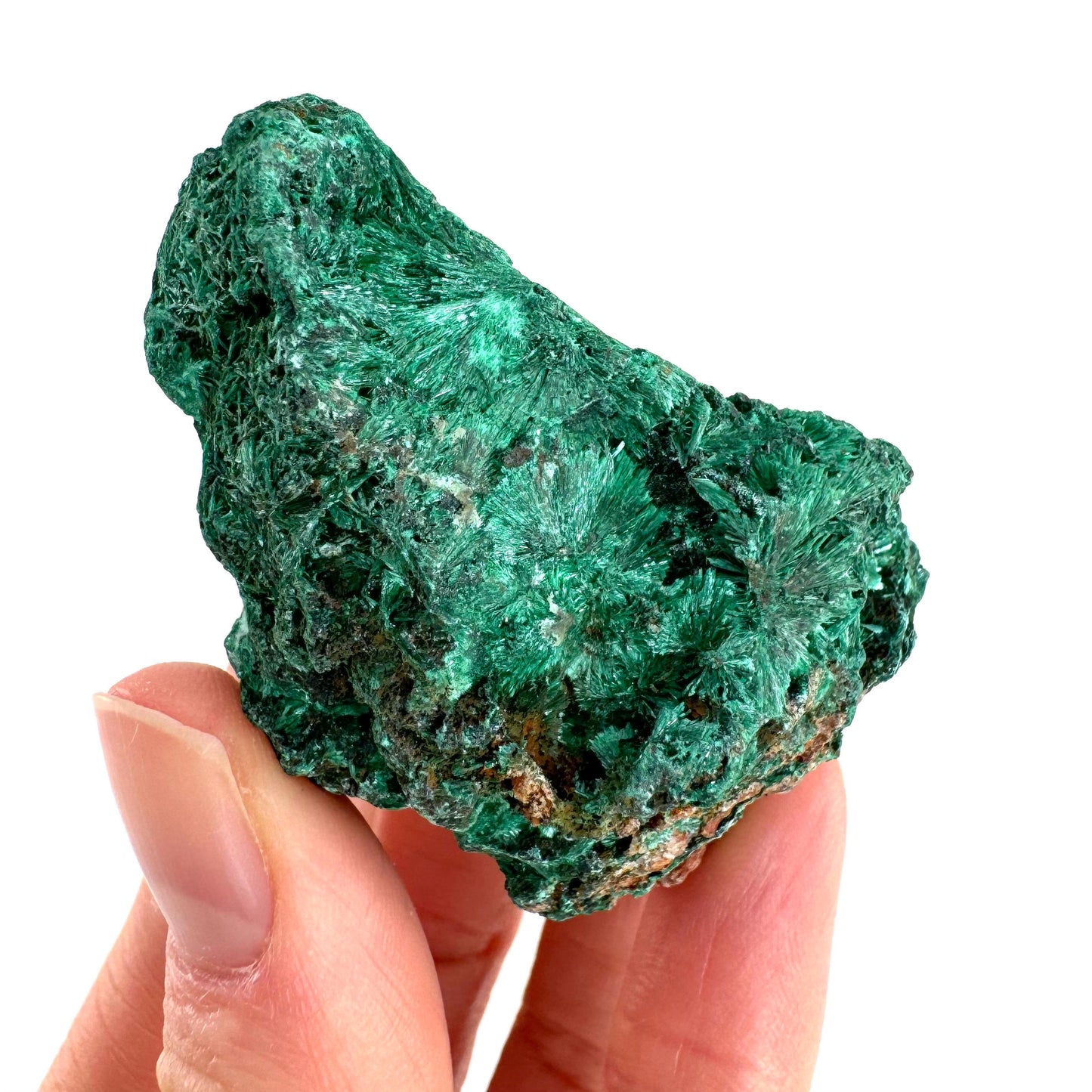 Fibrous Velvet Malachite Specimen (Congo), natural malachite, velvet malachite, malachite crystal