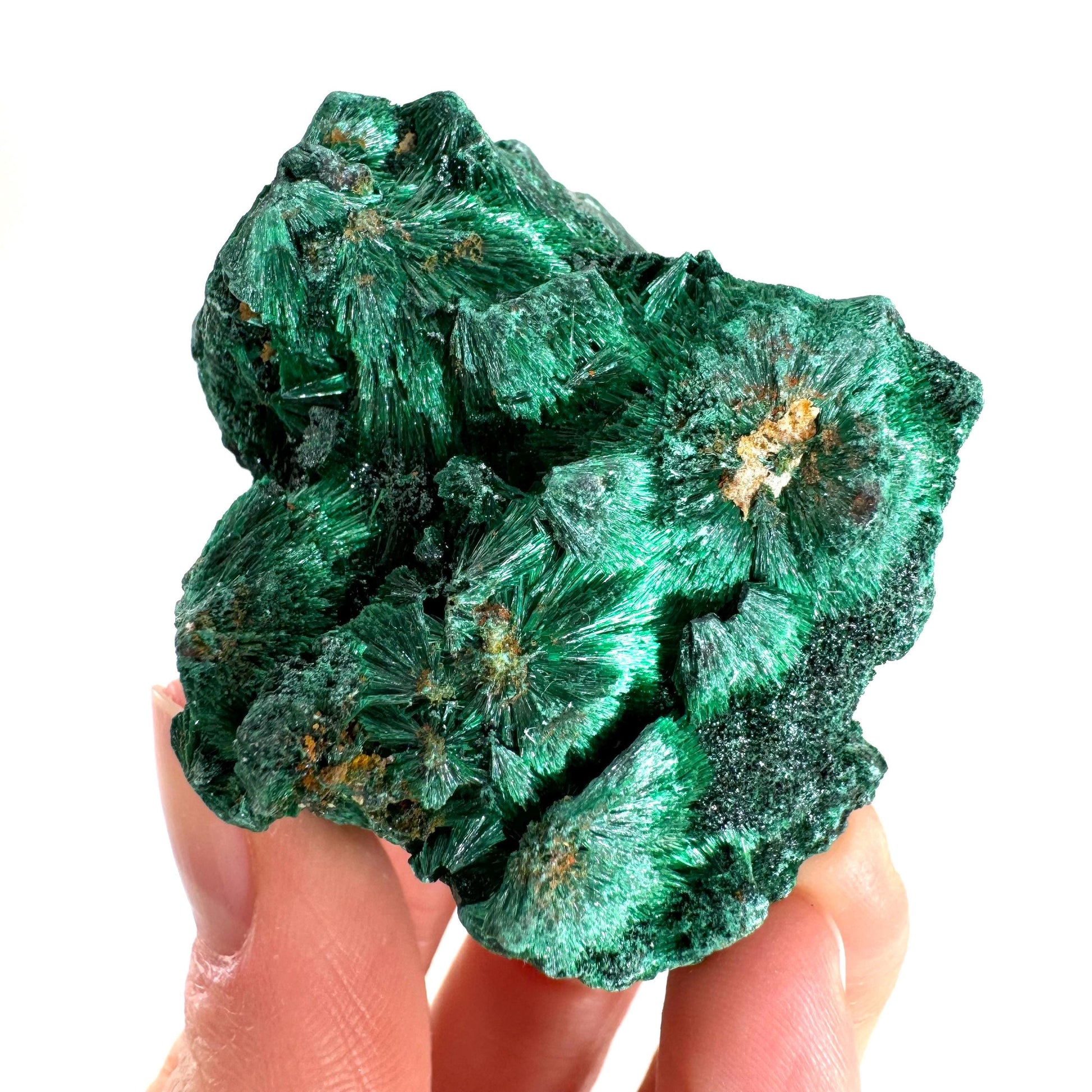 Fibrous Velvet Malachite Specimen (Congo), natural malachite, velvet malachite, malachite crystal