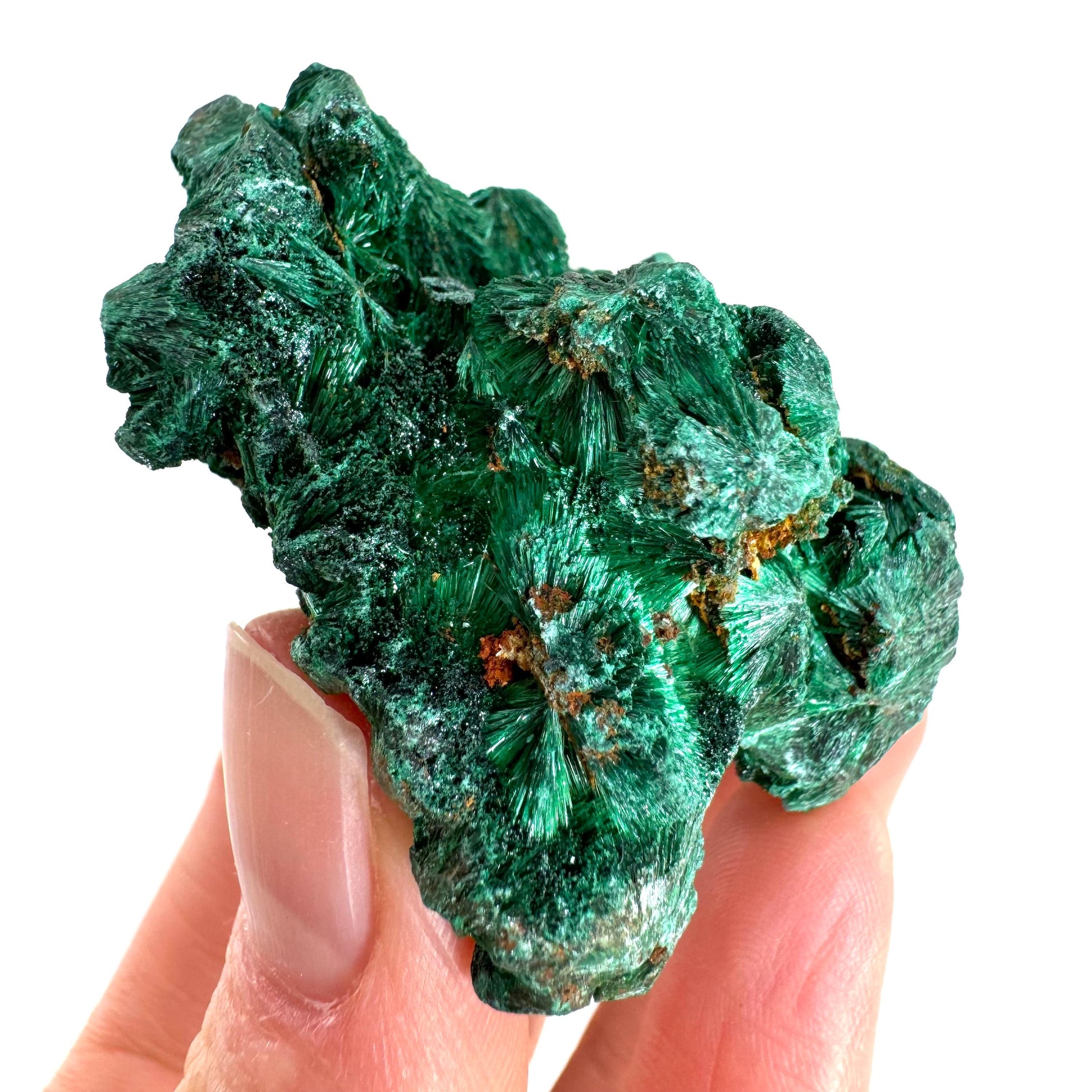 Fibrous Velvet Malachite Specimen (Congo), natural malachite, velvet malachite, malachite crystal