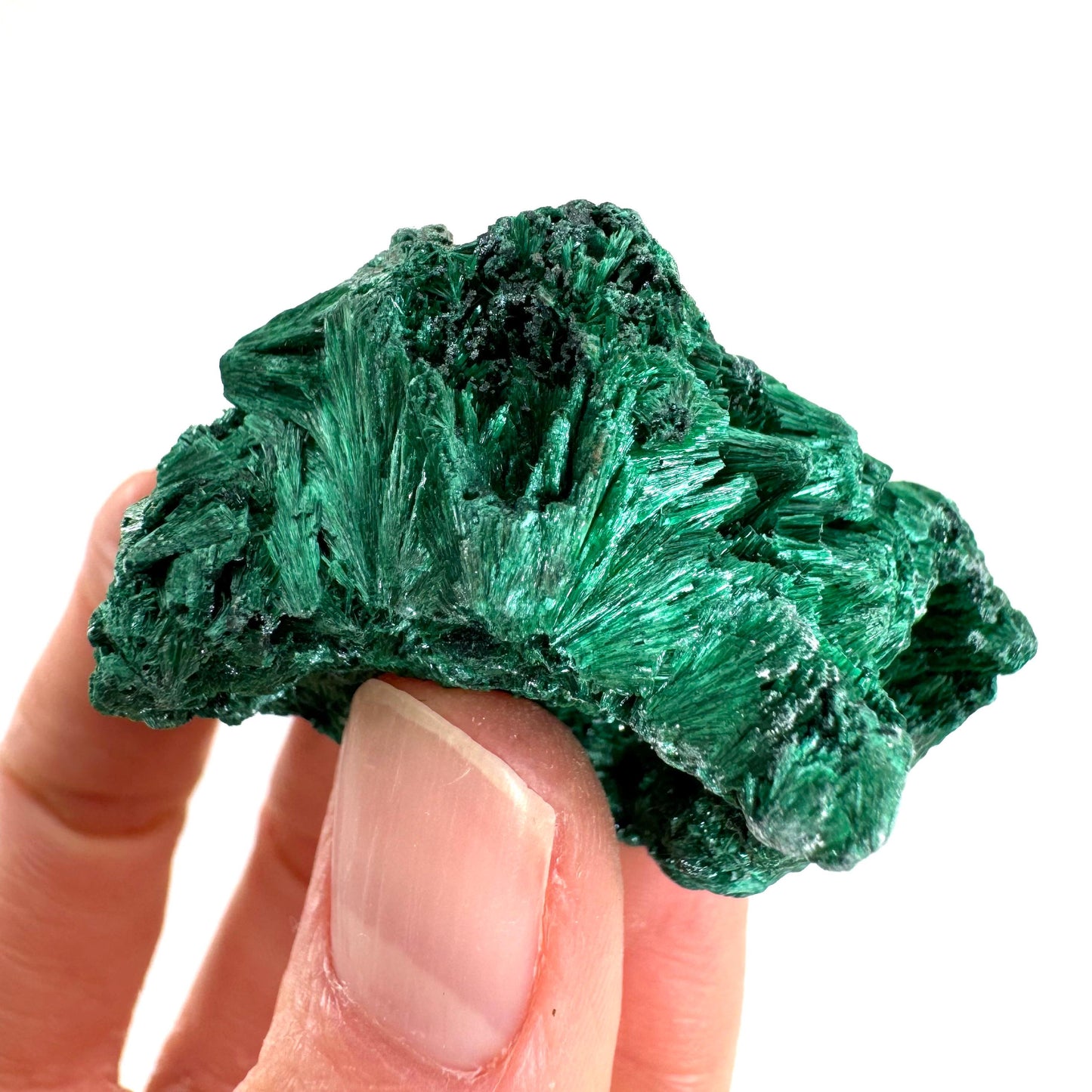 Fibrous Velvet Malachite Specimen (Congo), natural malachite, velvet malachite, malachite crystal