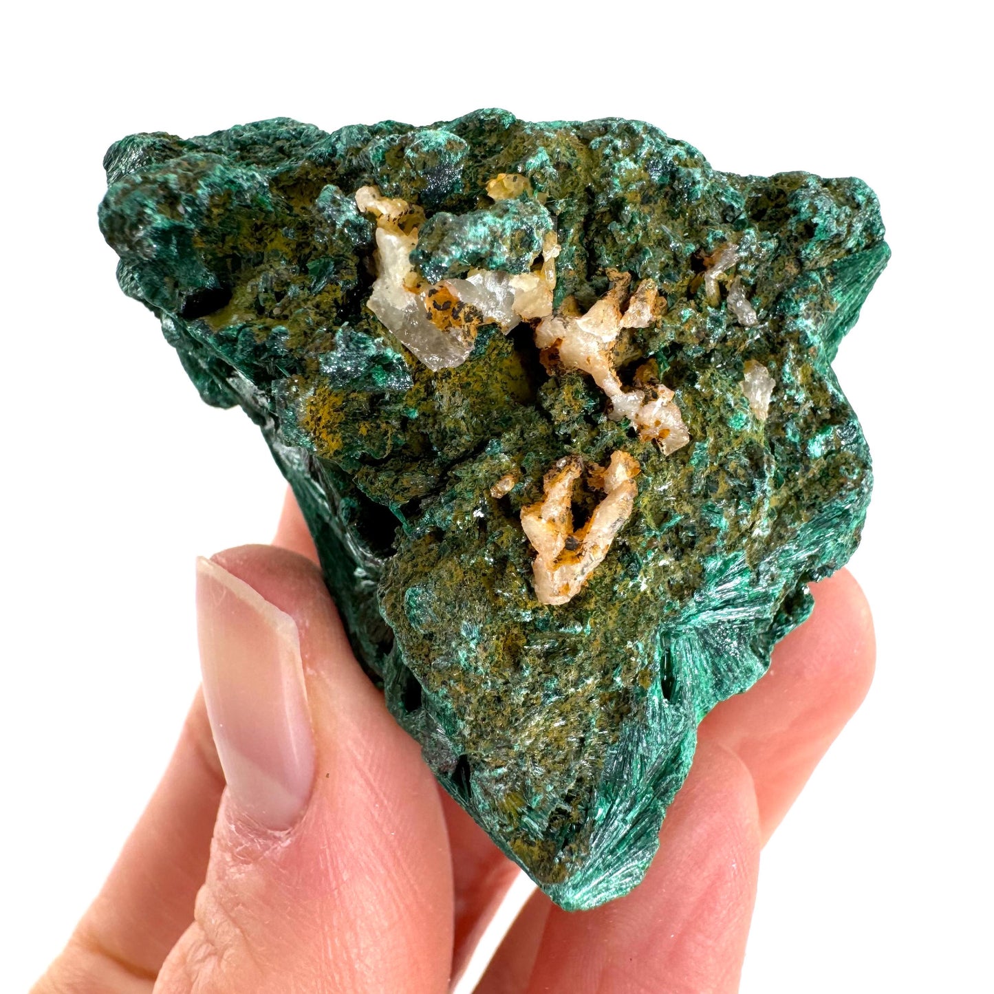 Fibrous Velvet Malachite Specimen (Congo), natural malachite, velvet malachite, malachite crystal