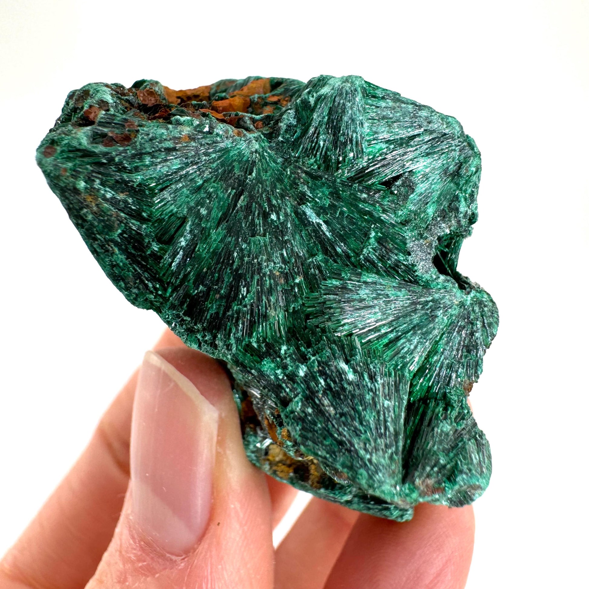Fibrous Velvet Malachite Specimen (Congo), natural malachite, velvet malachite, malachite crystal