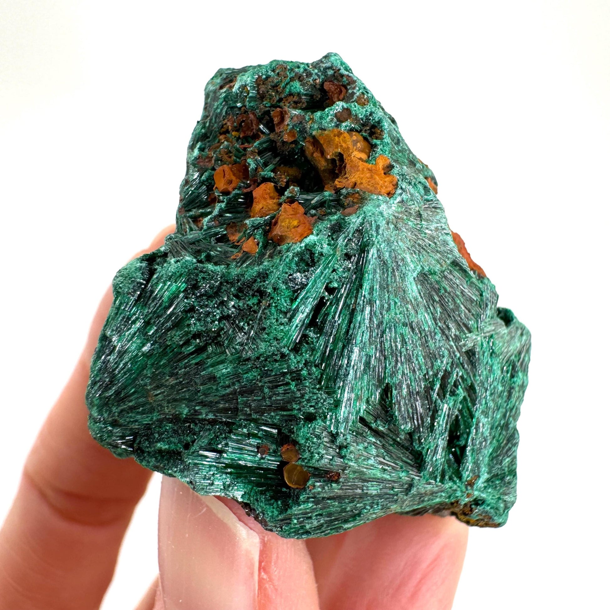 Fibrous Velvet Malachite Specimen (Congo), natural malachite, velvet malachite, malachite crystal