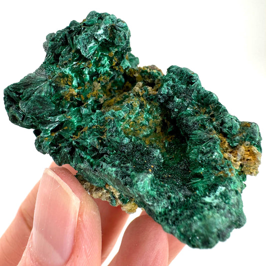 Fibrous Velvet Malachite Specimen (Congo), natural malachite, velvet malachite, malachite crystal