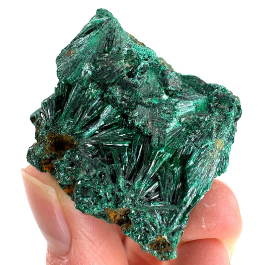 Fibrous Velvet Malachite Specimen (Congo), natural malachite, velvet malachite, malachite crystal