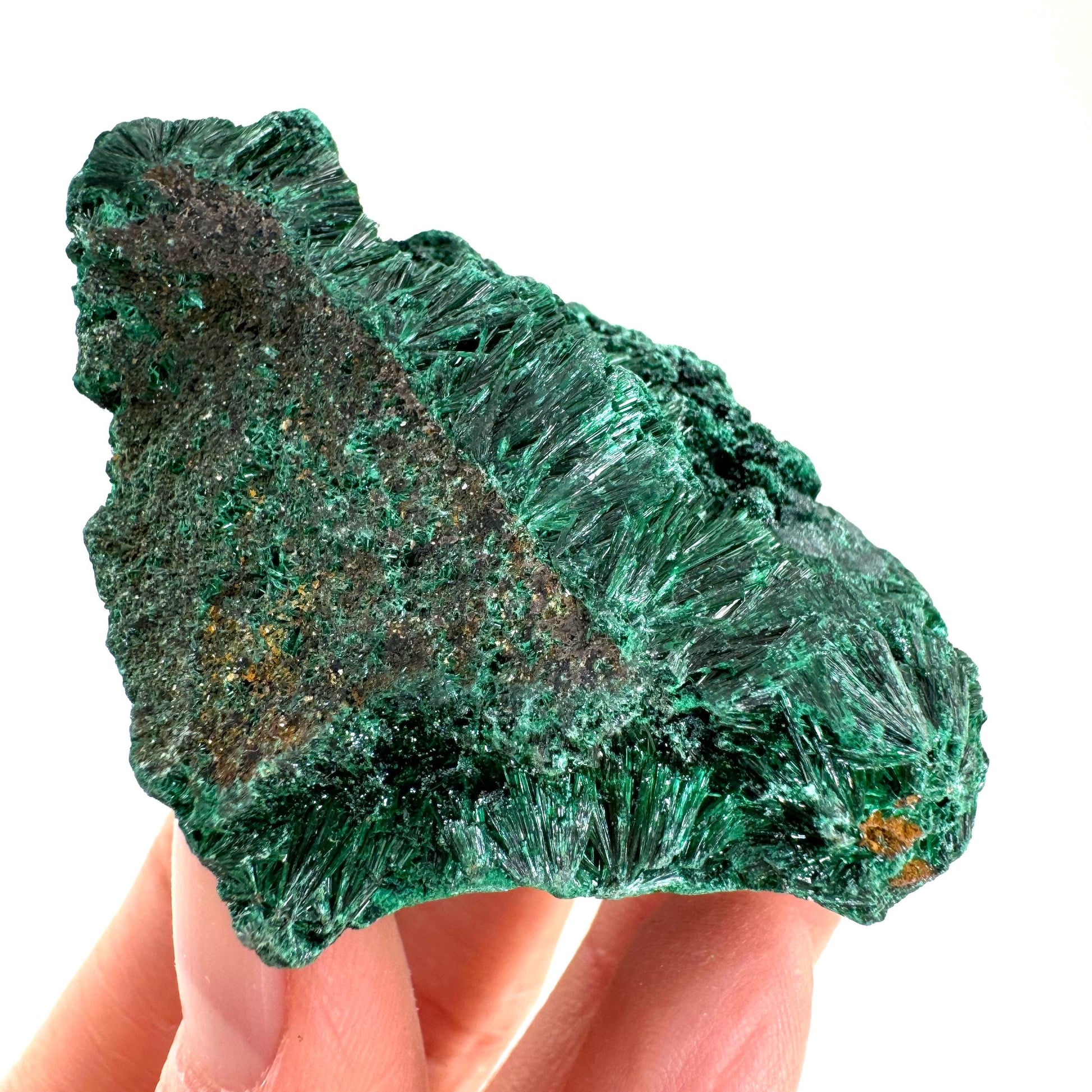 Fibrous Velvet Malachite Specimen (Congo), natural malachite, velvet malachite, malachite crystal