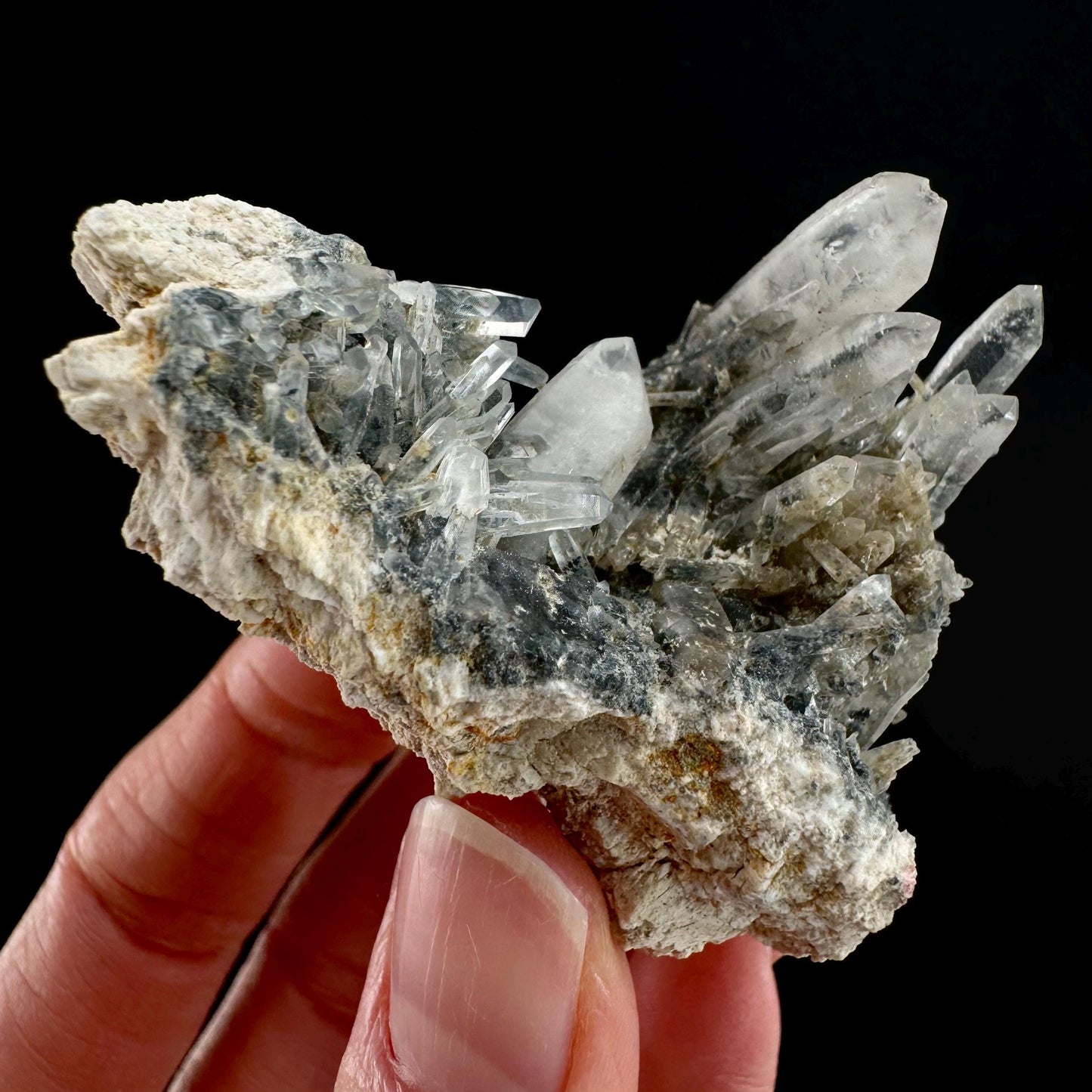 Lattice Quartz with Feldspar (Namibia) | gitter quartz, smoky quartz crystal