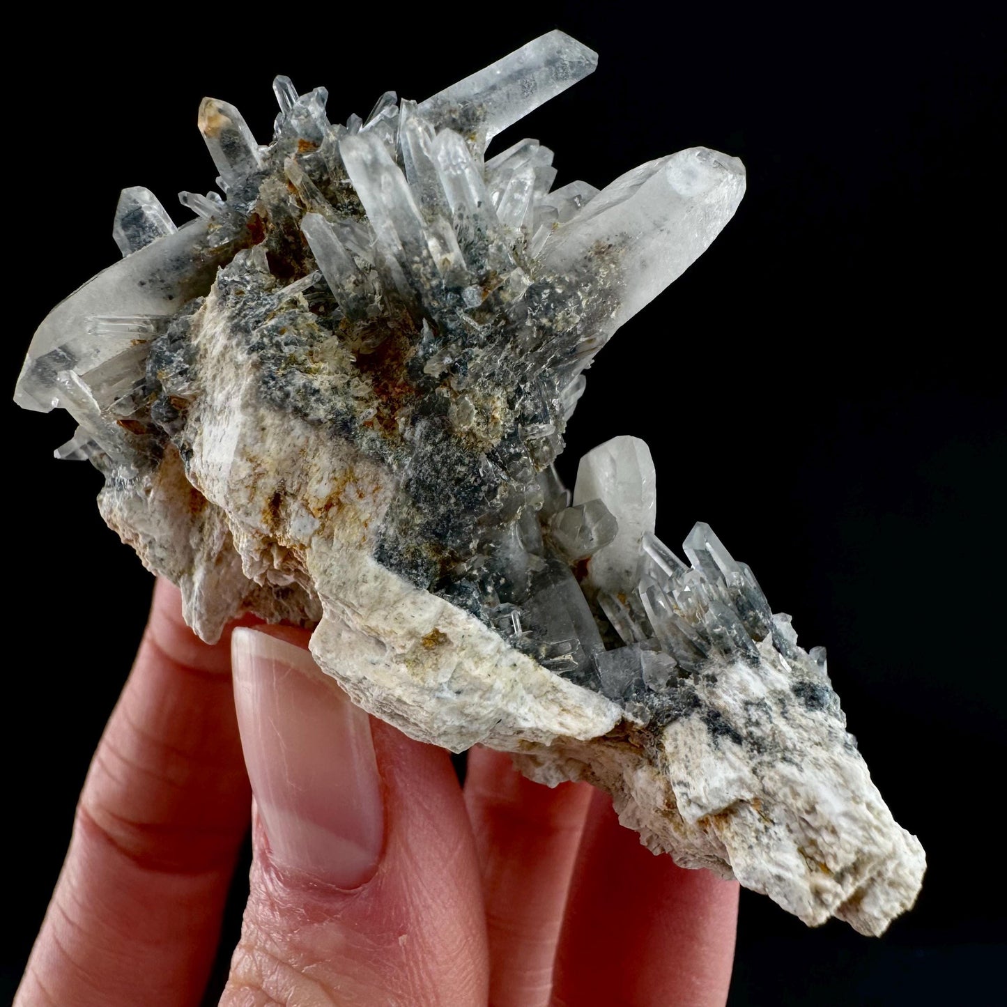 Lattice Quartz with Feldspar (Namibia) | gitter quartz, smoky quartz crystal