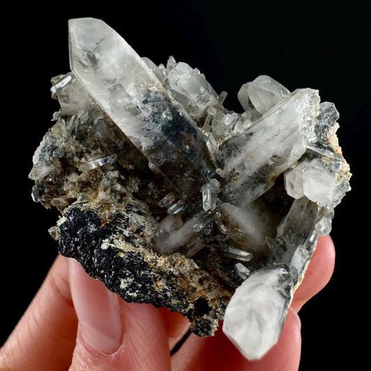 Lattice Quartz with Feldspar (Namibia) | gitter quartz, smoky quartz crystal