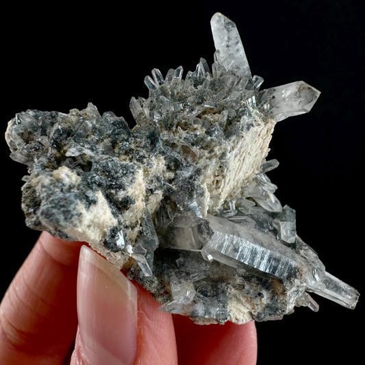 Lattice Quartz with Feldspar (Namibia) | gitter quartz, smoky quartz crystal