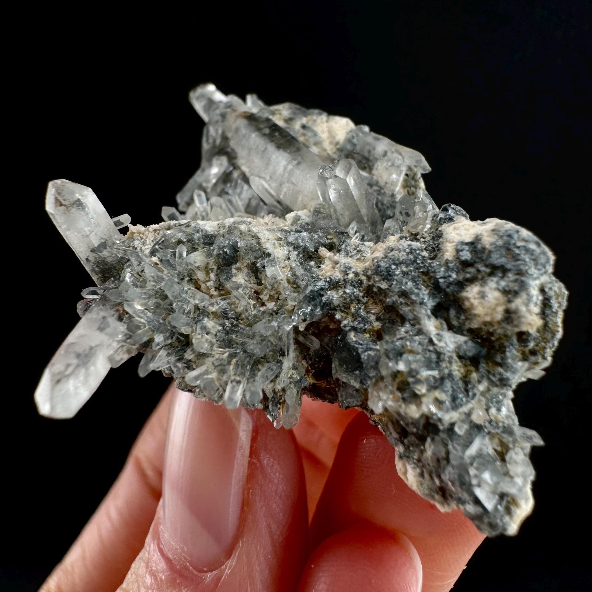 Lattice Quartz with Feldspar (Namibia) | gitter quartz, smoky quartz crystal