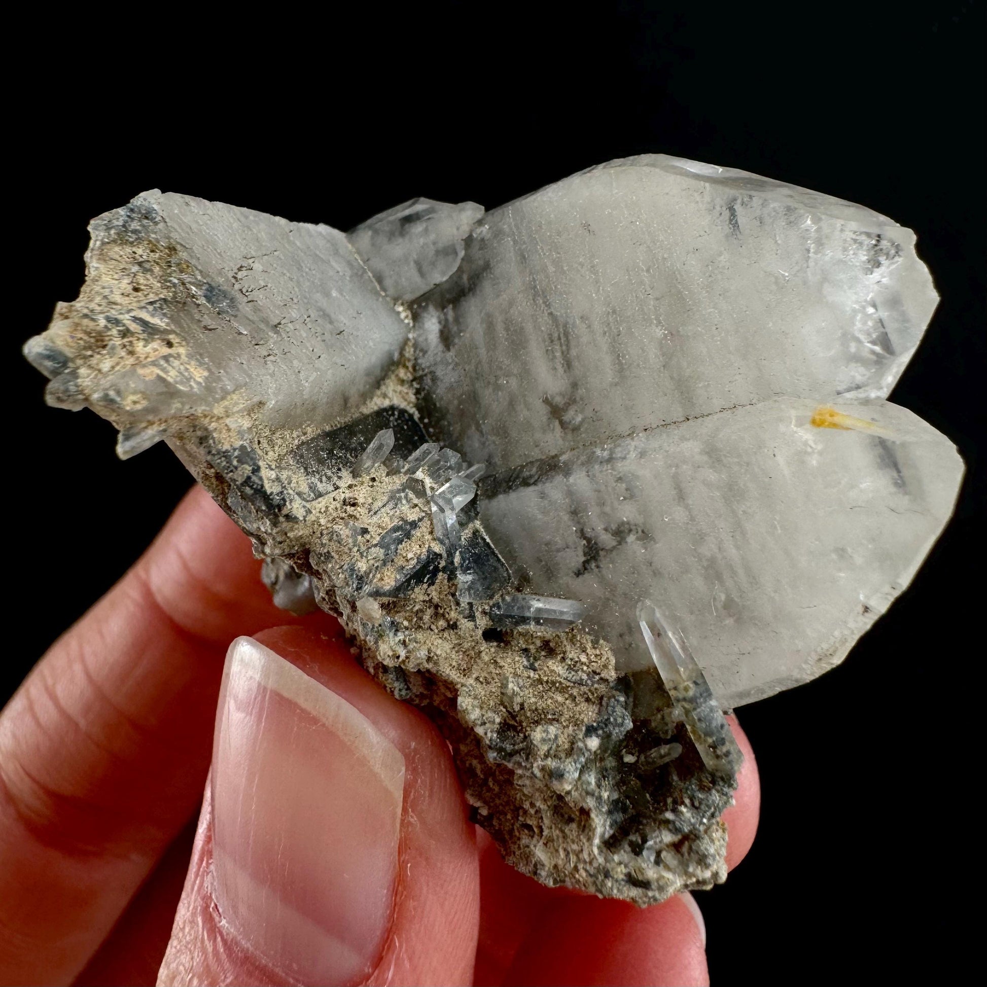 Lattice Quartz with Feldspar (Namibia) | gitter quartz, smoky quartz crystal