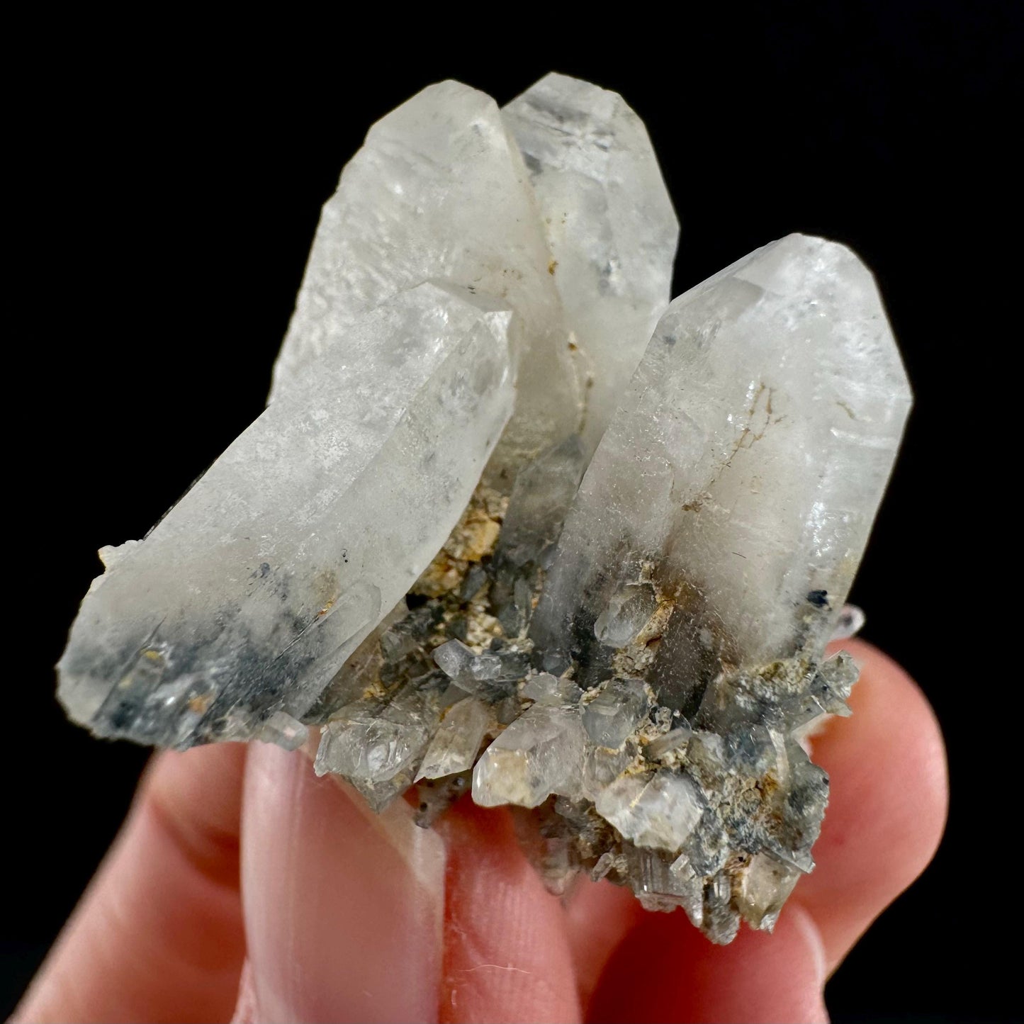 Lattice Quartz with Feldspar (Namibia) | gitter quartz, smoky quartz crystal