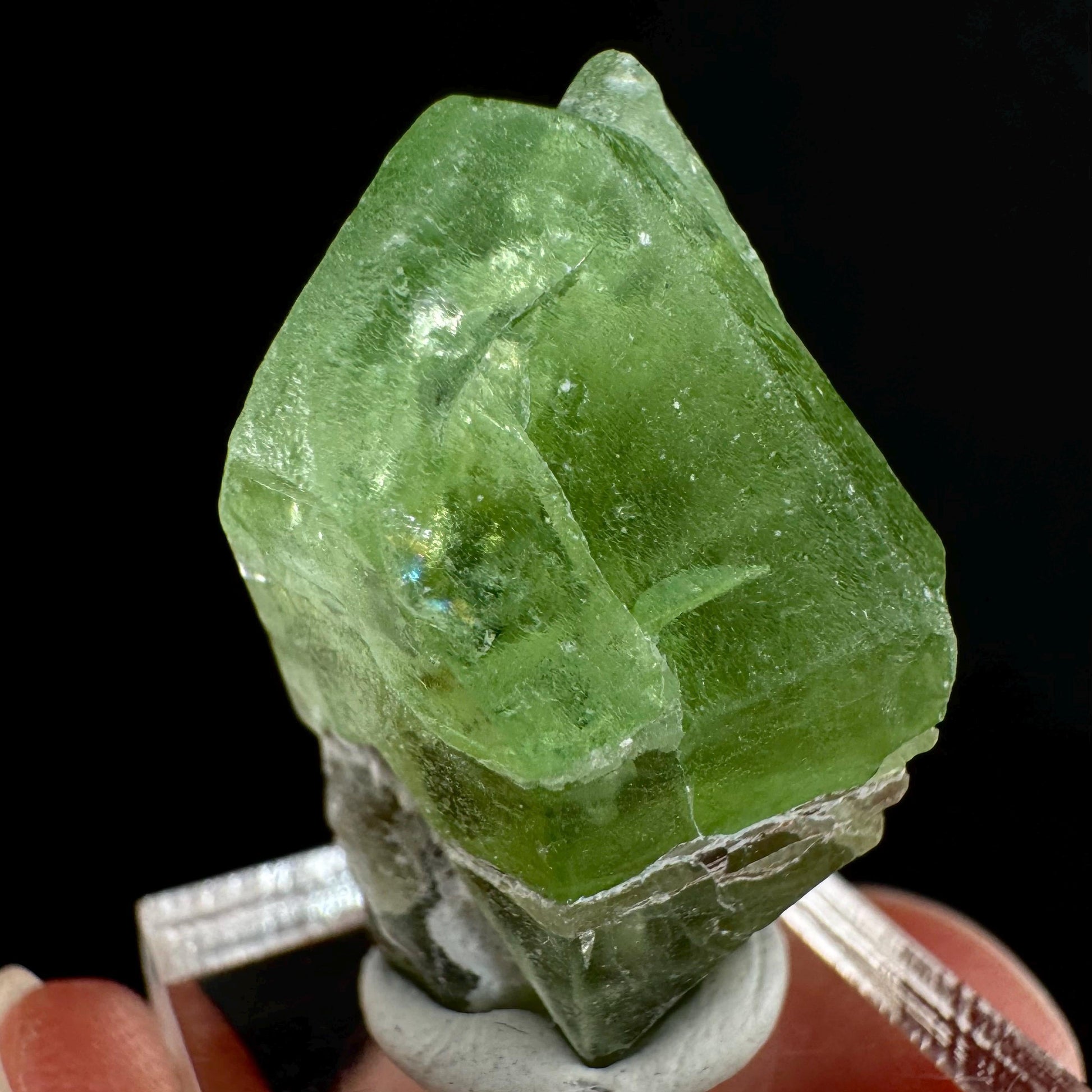 Naturally terminated peridot crystal (Pakistan) | raw peridot, natural peridot, peridot crystal, peridot point