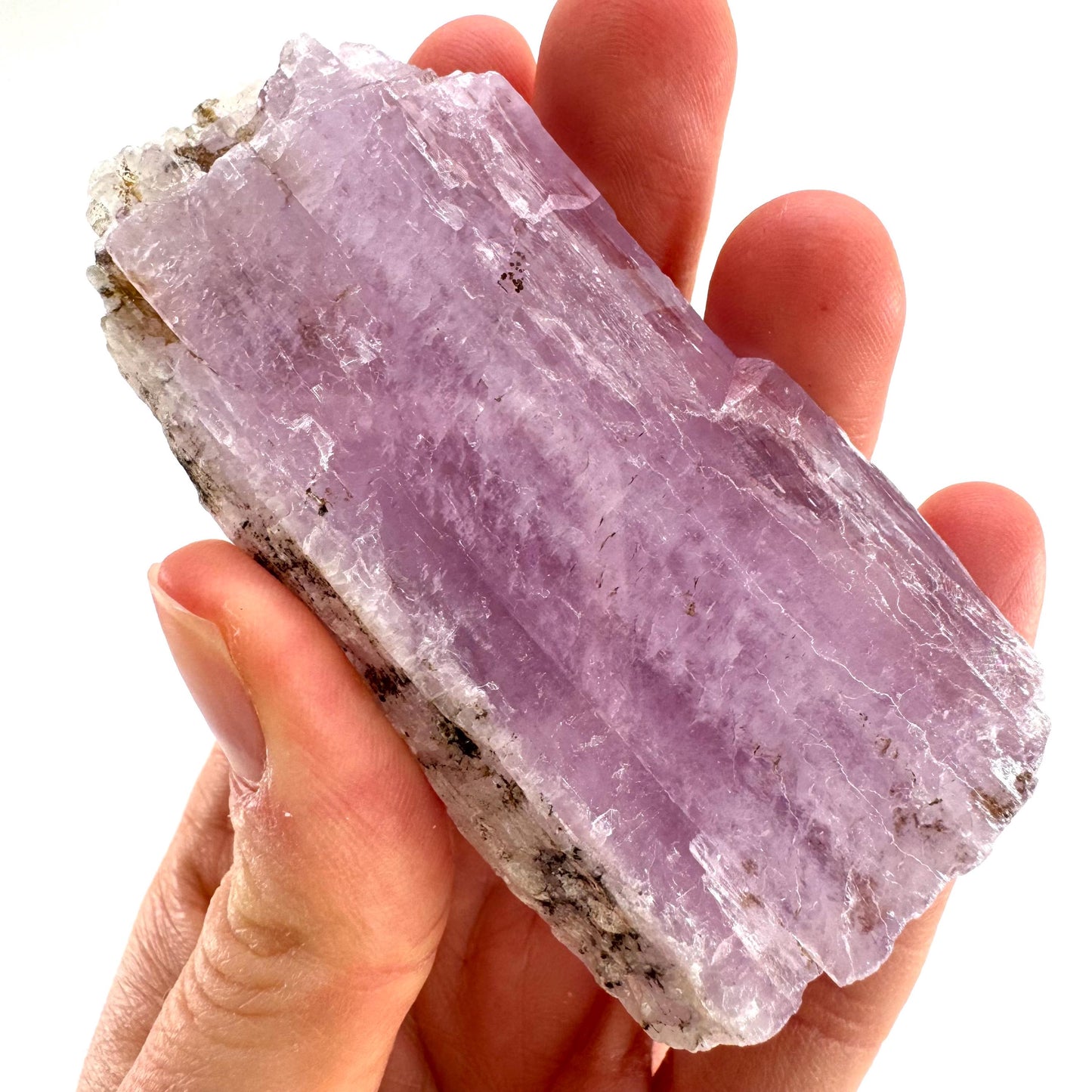 Lavender Kunzite (Pakistan), pink kunzite, spodumene, kunzite crystal, raw kunzite, mineral specimen