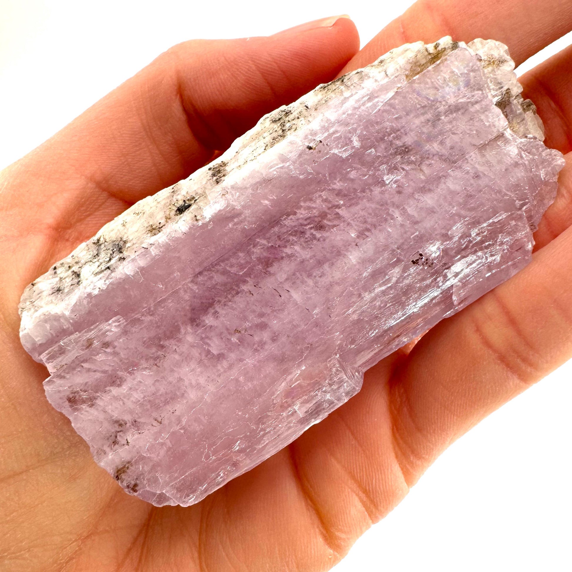 Lavender Kunzite (Pakistan), pink kunzite, spodumene, kunzite crystal, raw kunzite, mineral specimen