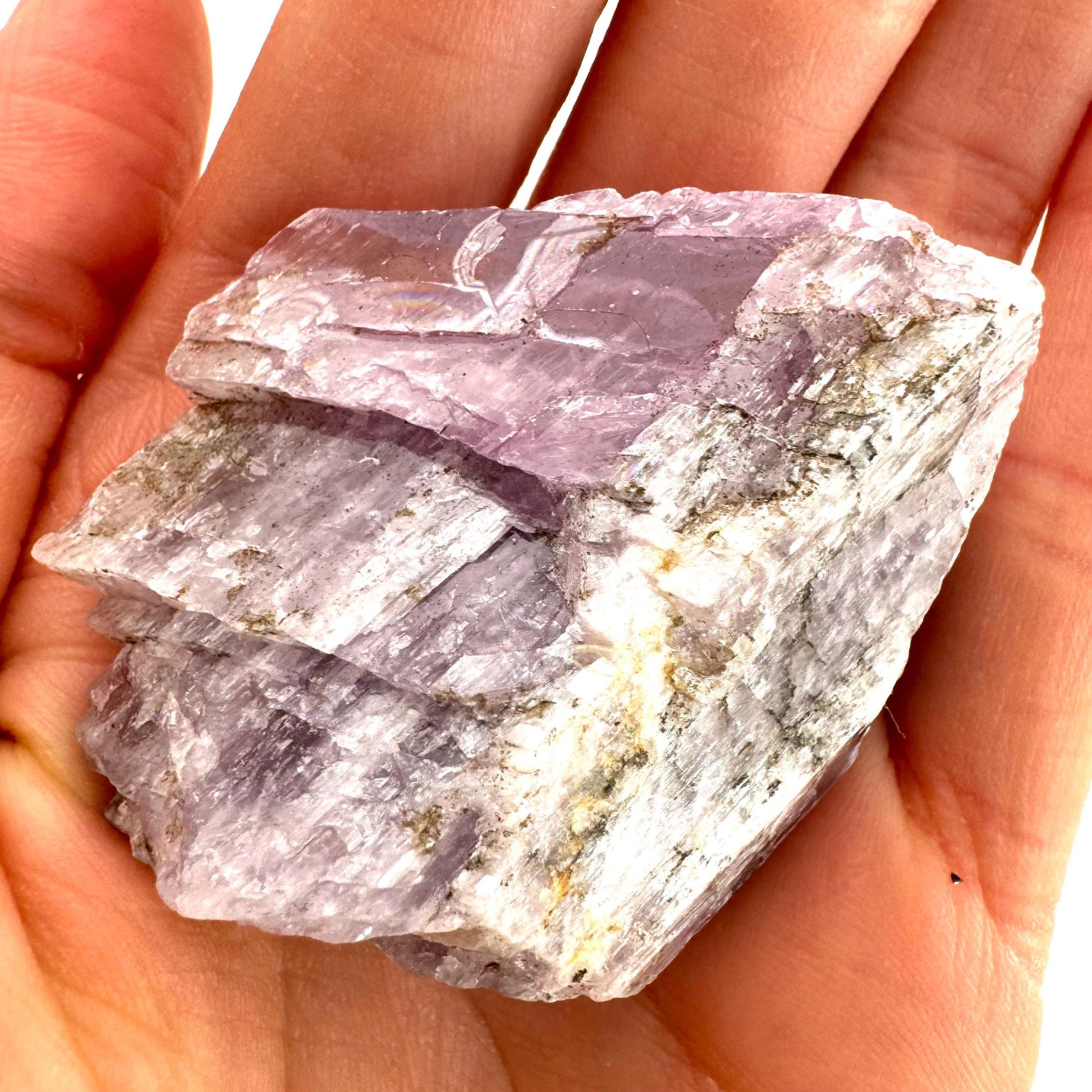 Lavender Kunzite (Pakistan), pink kunzite, spodumene, kunzite crystal, raw kunzite, mineral specimen