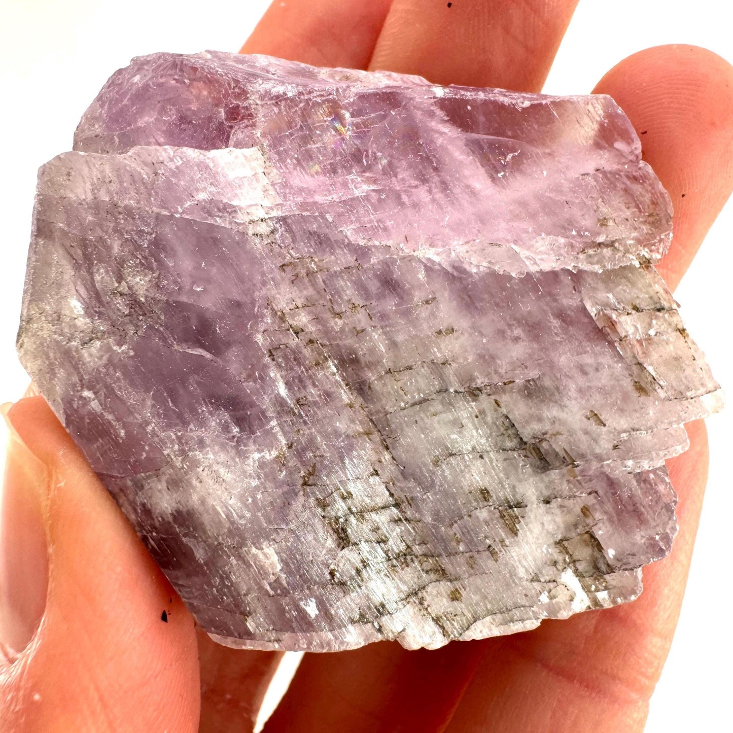 Lavender Kunzite (Pakistan), pink kunzite, spodumene, kunzite crystal, raw kunzite, mineral specimen