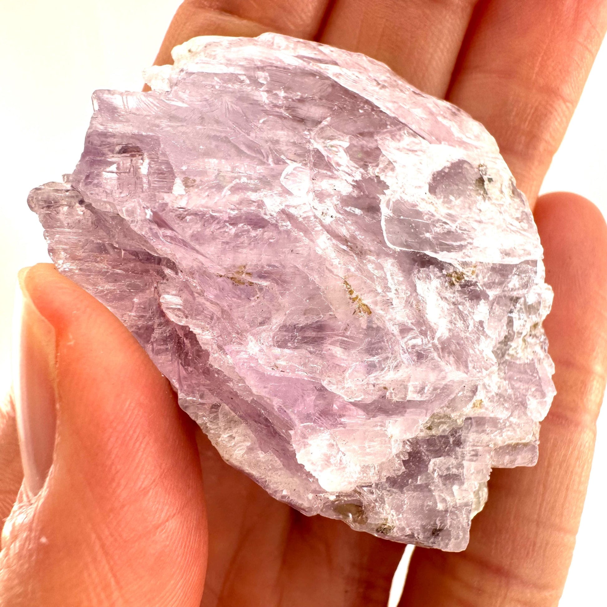 Lavender Kunzite (Pakistan), pink kunzite, spodumene, kunzite crystal, raw kunzite, mineral specimen